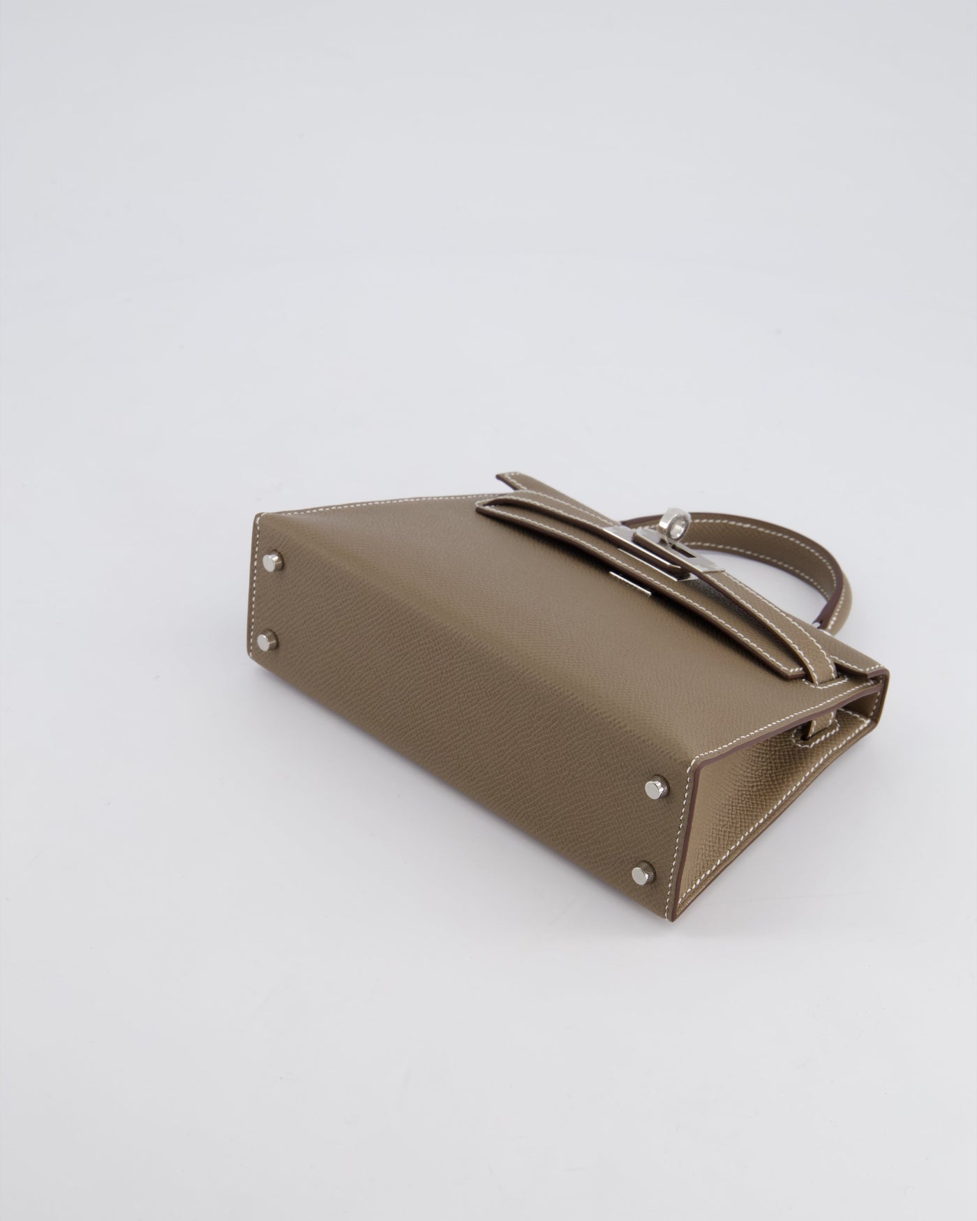 *HOT* Hermes Mini Kelly II 20 Bag in Etoupe Epsom Leather with Palladium Hardware - Product Image 20