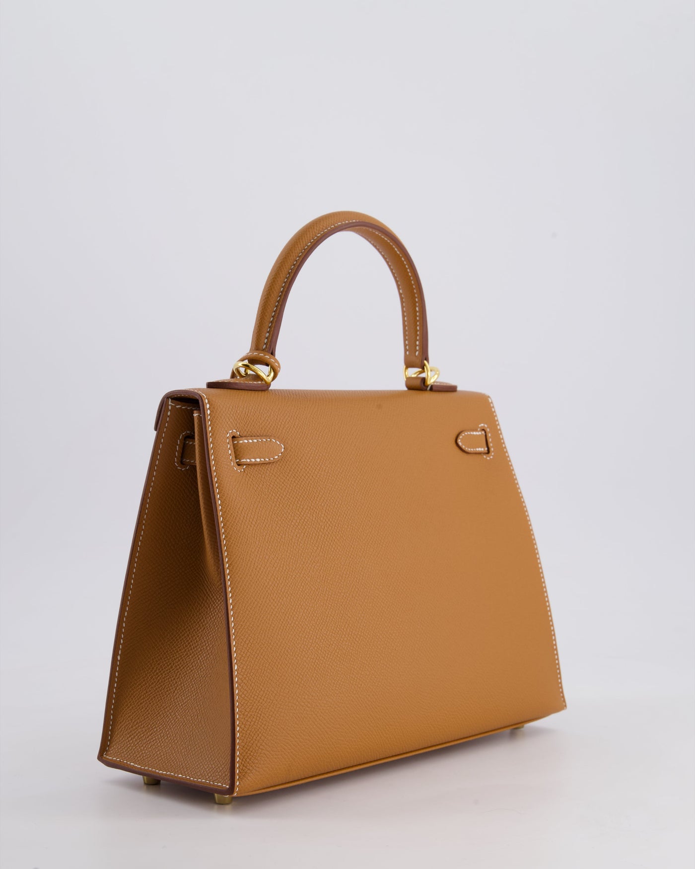 Hermes Kelly 25 Sellier Bag in Gold Epsom Leather with Gold Hardware - Product Image 8