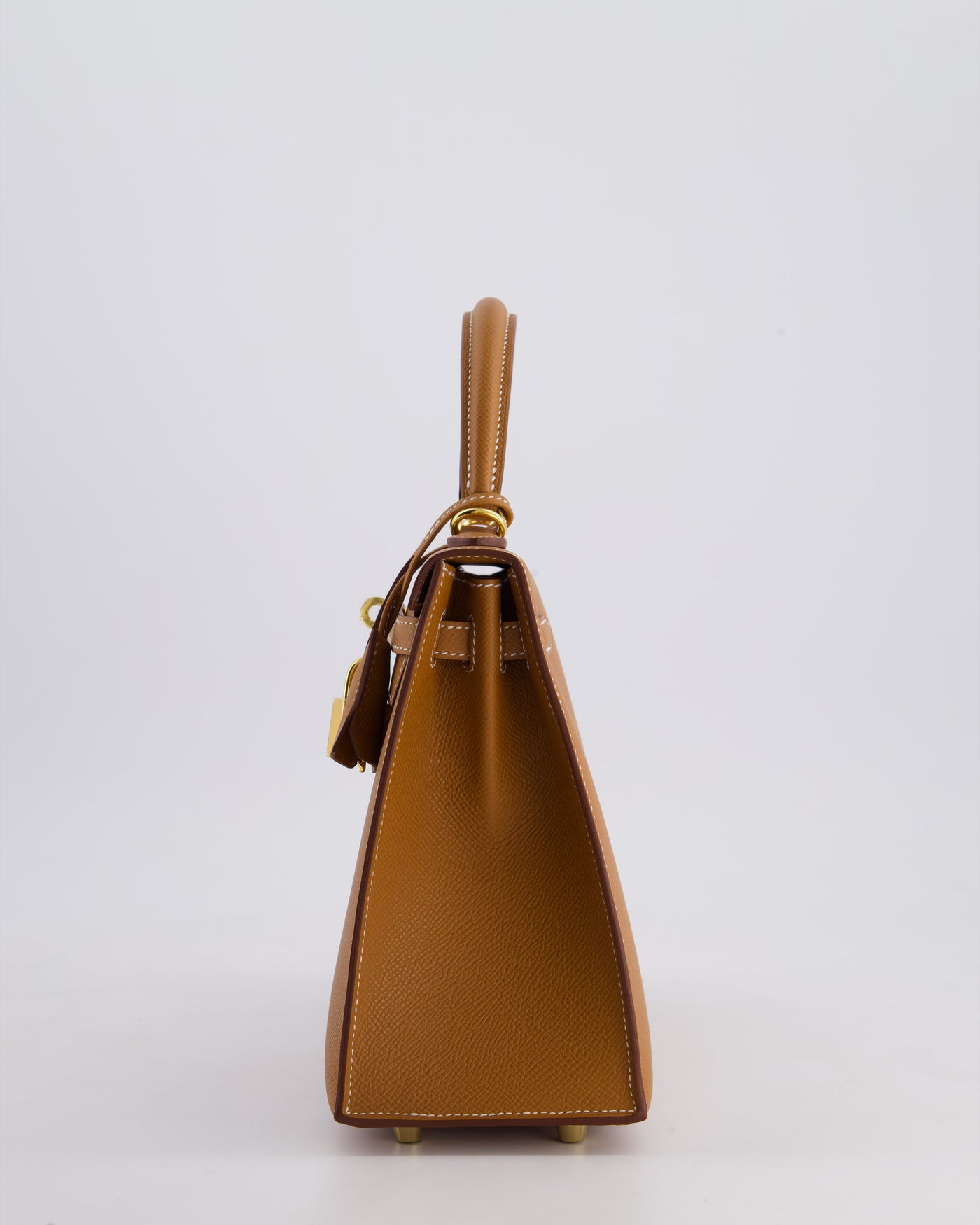 Hermes Kelly 25 Sellier Bag in Gold Epsom Leather with Gold Hardware - Product Image 9