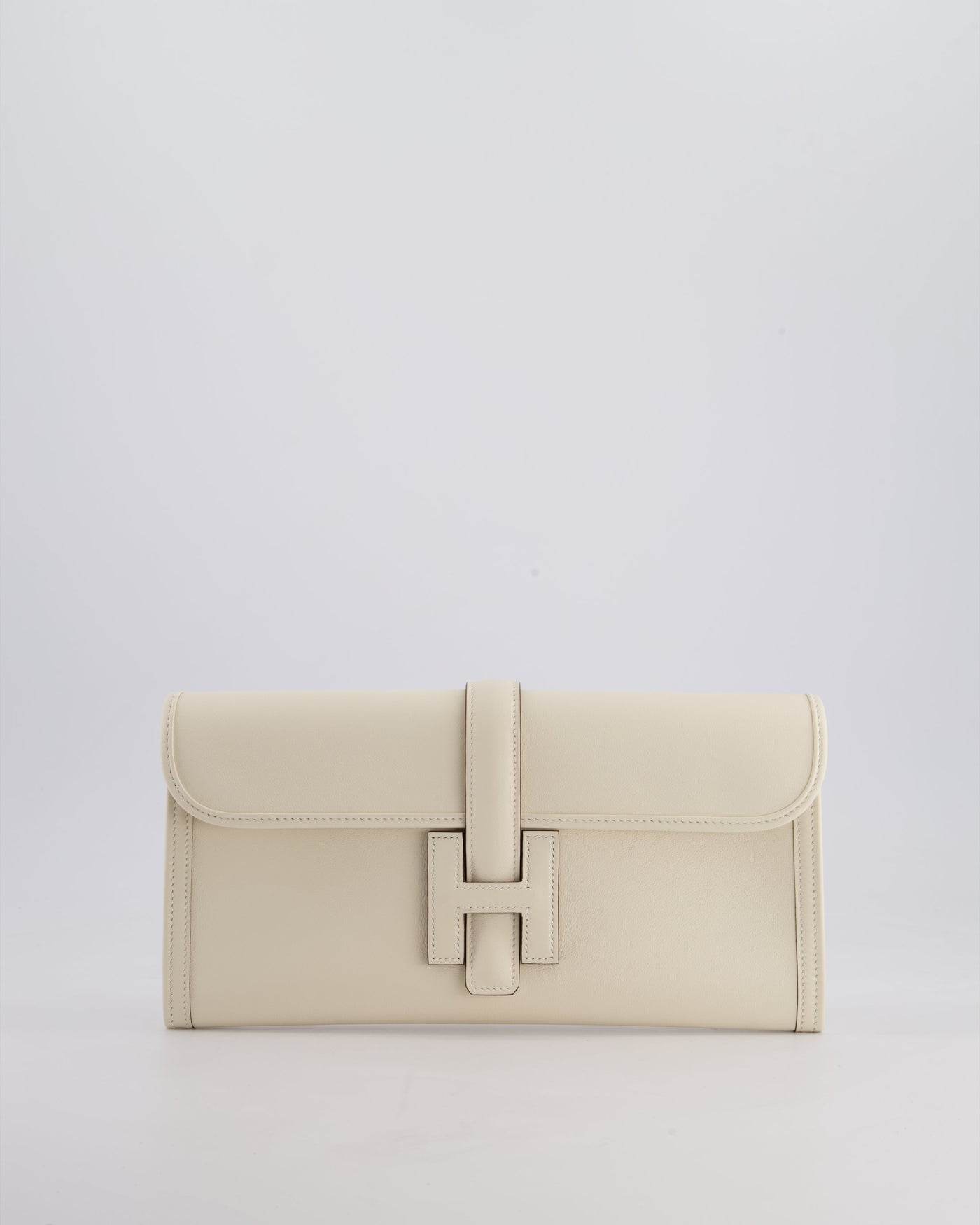 Hermes Jige Elan 29cm Clutch Bag in Nata Evercolour Leather | Studio Nafay