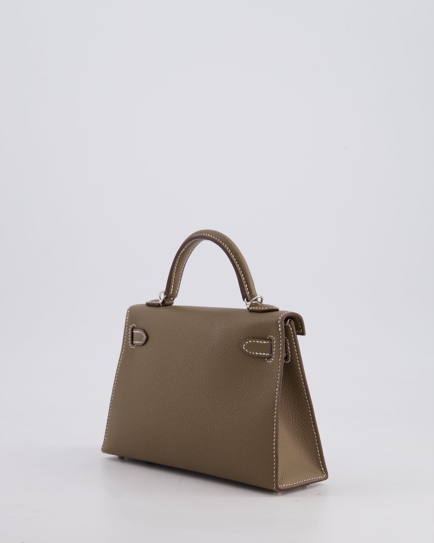 *HOT* Hermes Mini Kelly II 20 Bag in Etoupe Epsom Leather with Palladium Hardware - Product Image 6