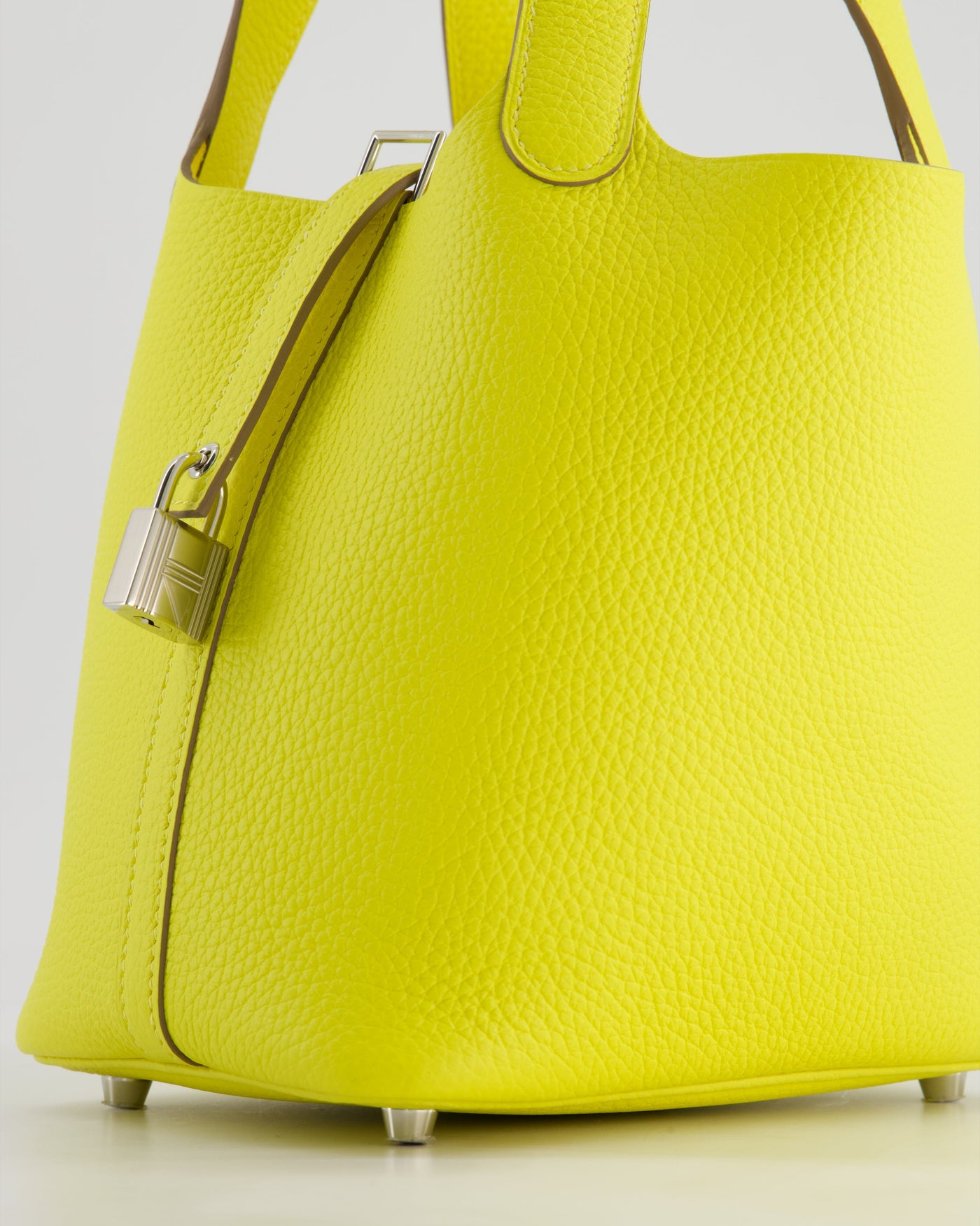 Hermes Picotin Lock Bag 18cm in Lime Clemence Leather with Palladium Hardware - Product Image 11