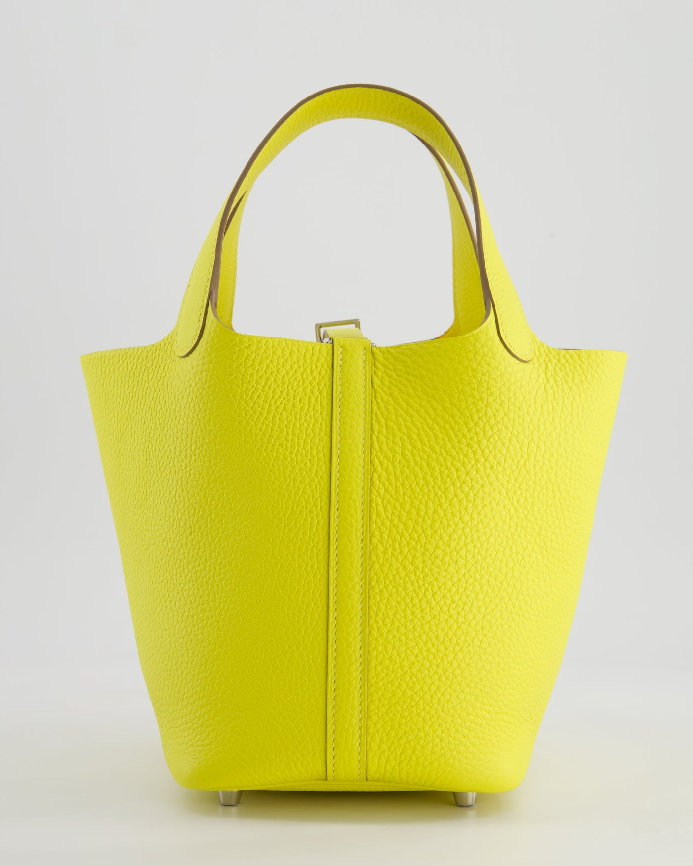Hermes Picotin Lock Bag 18cm in Lime Clemence Leather with Palladium Hardware - Product Image 6