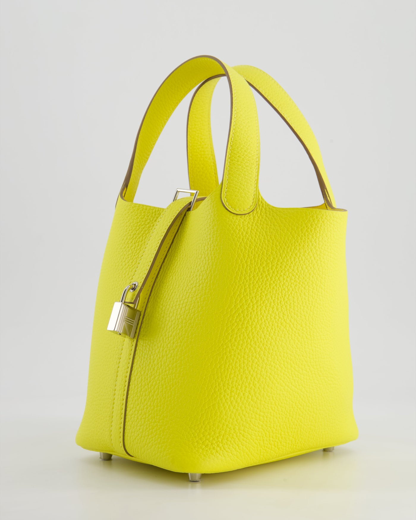 Hermes Picotin Lock Bag 18cm in Lime Clemence Leather with Palladium Hardware - Product Image 9