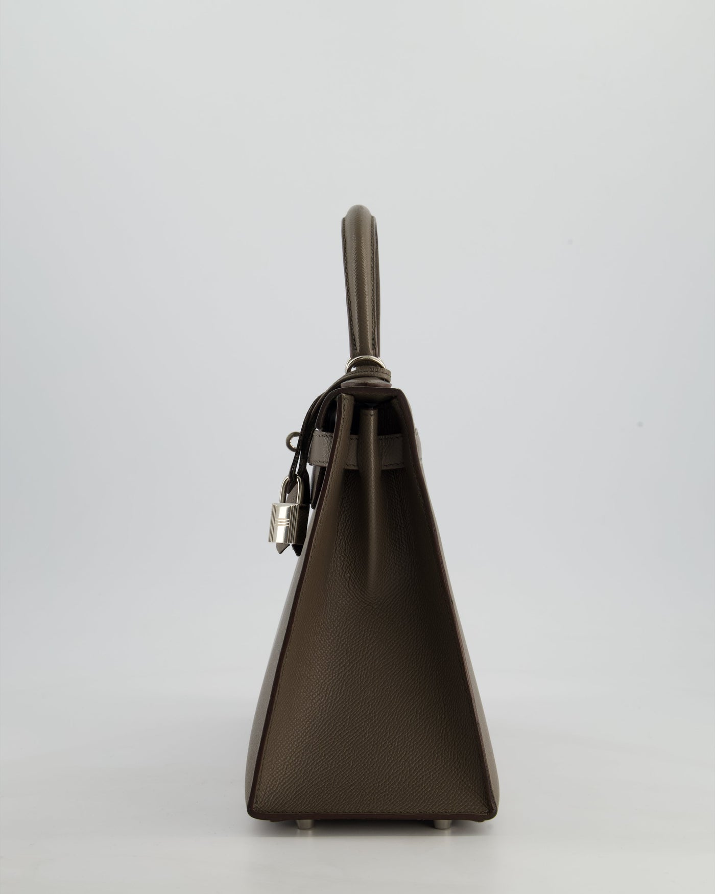 Hermes HSS Kelly 28 Sellier Bag in Gris Etain Epsom Leather with Palladium Hardware - Product Image 9