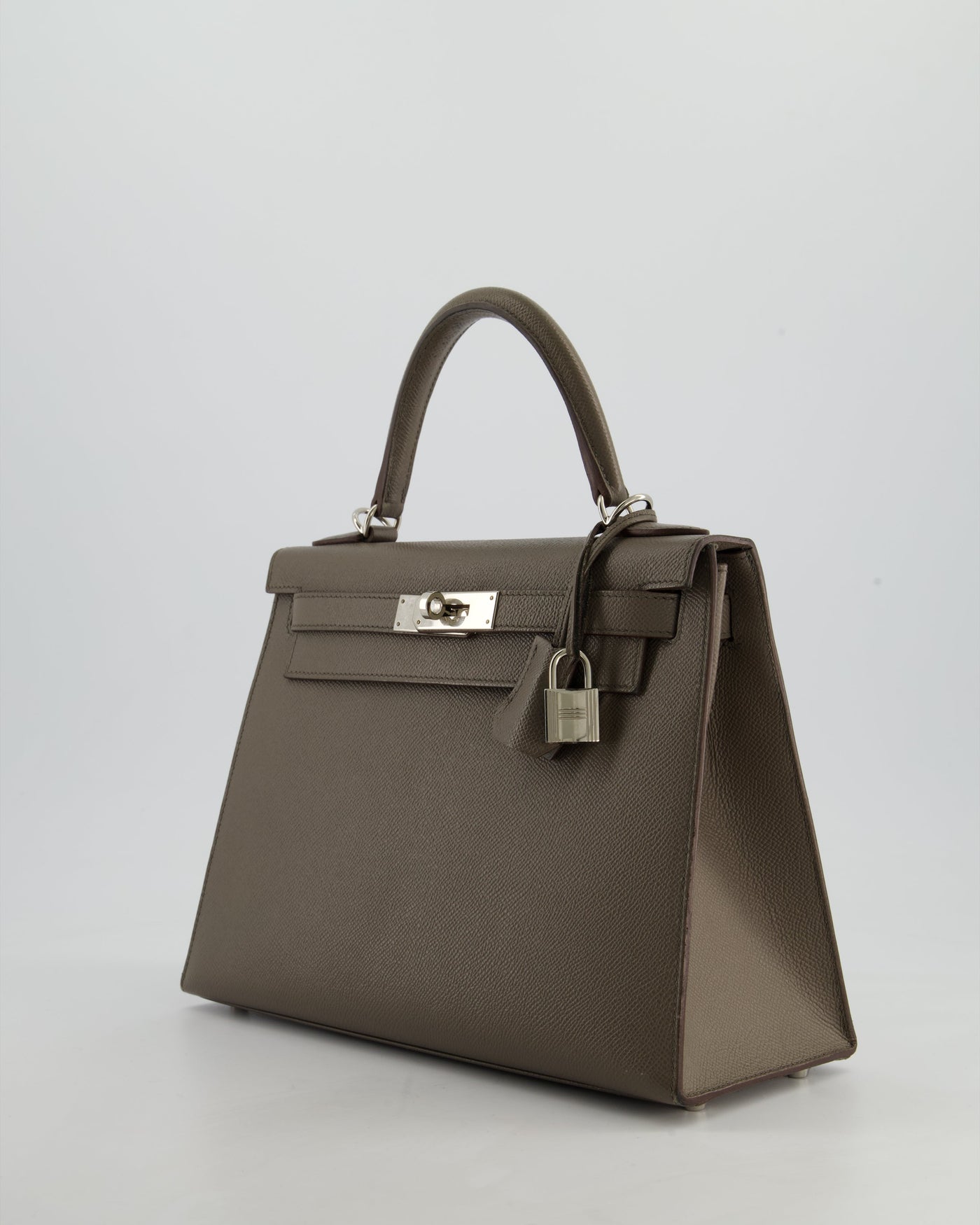 Hermes HSS Kelly 28 Sellier Bag in Gris Etain Epsom Leather with Palladium Hardware - Product Image 10