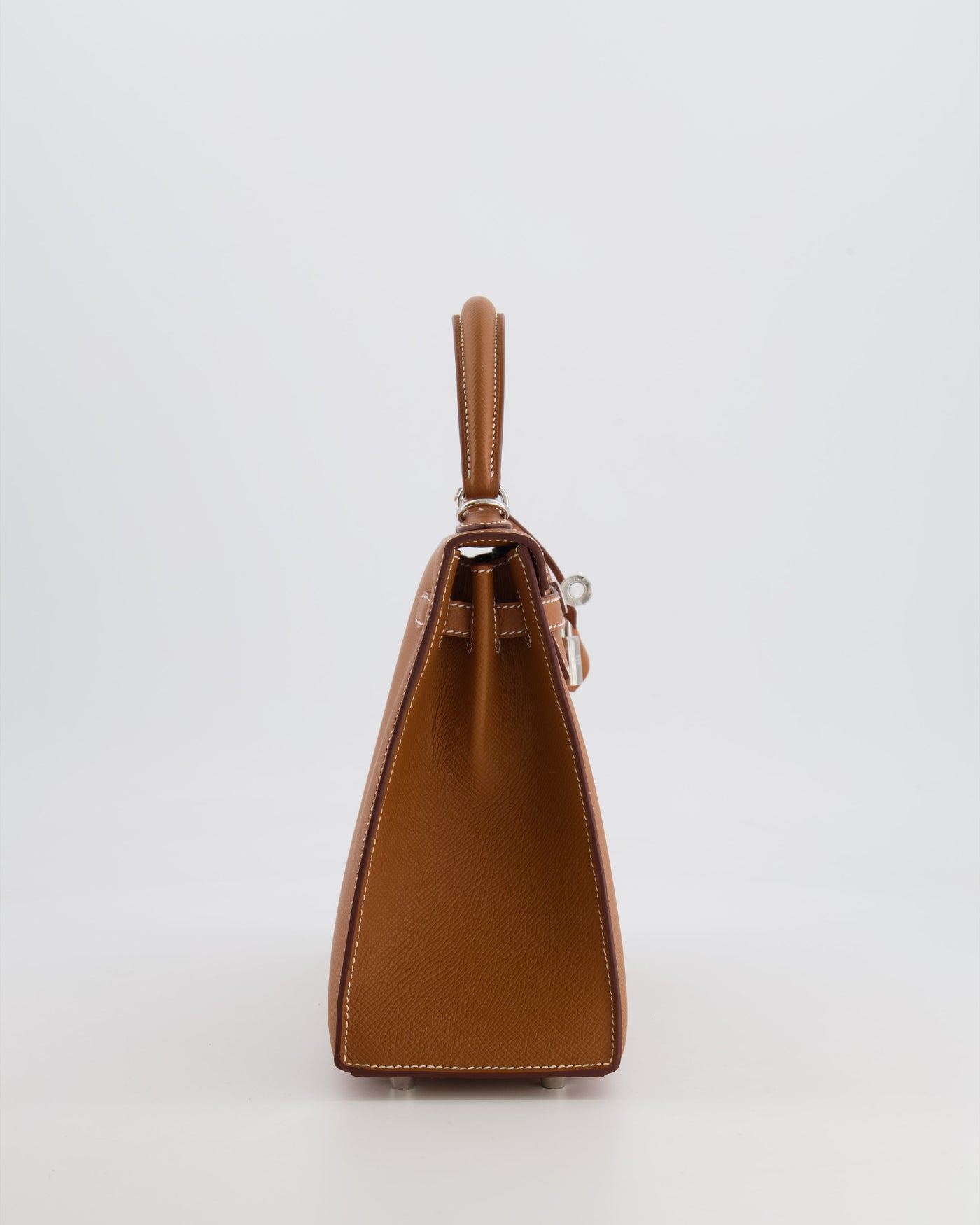 Hermes Kelly 25 Sellier Bag in Gold Epsom Leather with Palladium Hardware - Product Image 5