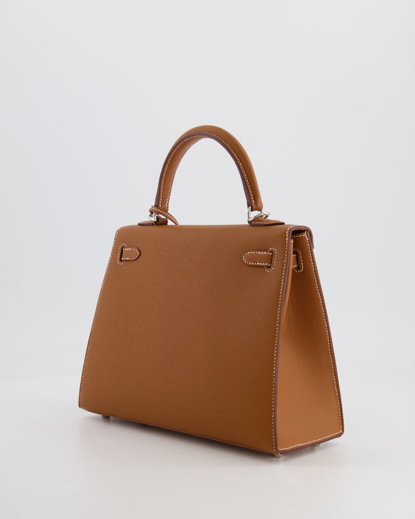 Hermes Kelly 25 Sellier Bag in Gold Epsom Leather with Palladium Hardware - Product Image 7