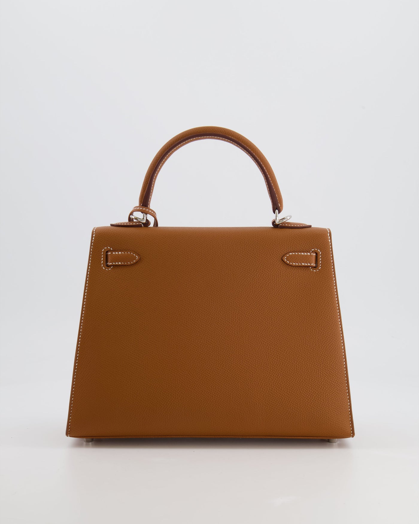 Hermes Kelly 25 Sellier Bag in Gold Epsom Leather with Palladium Hardware - Product Image 9