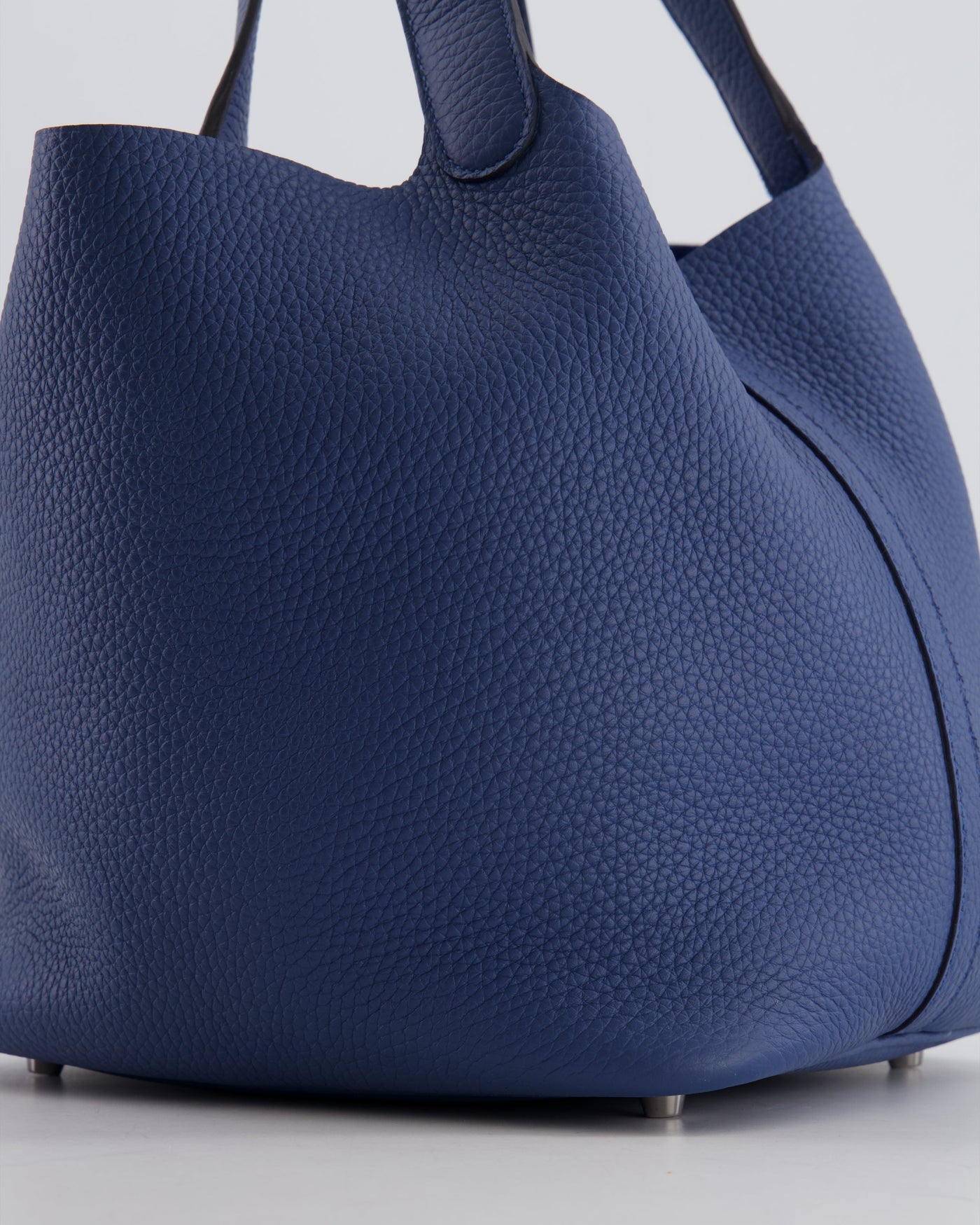 Hermes Picotin Lock Bag 22 in Blue Tie Clemence Leather with Palladium Hardware - Product Image 12