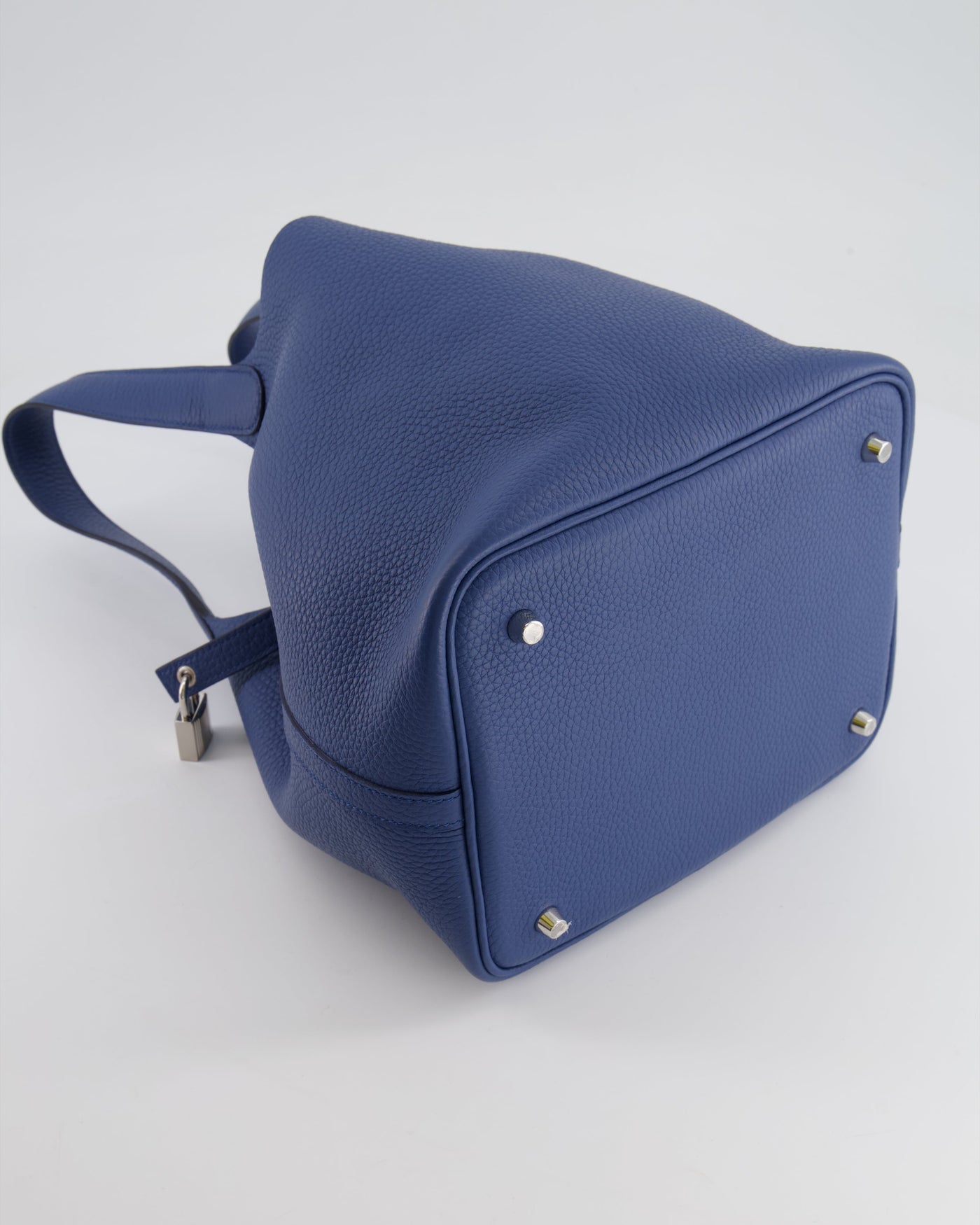 Hermes Picotin Lock Bag 22 in Blue Tie Clemence Leather with Palladium Hardware - Product Image 13