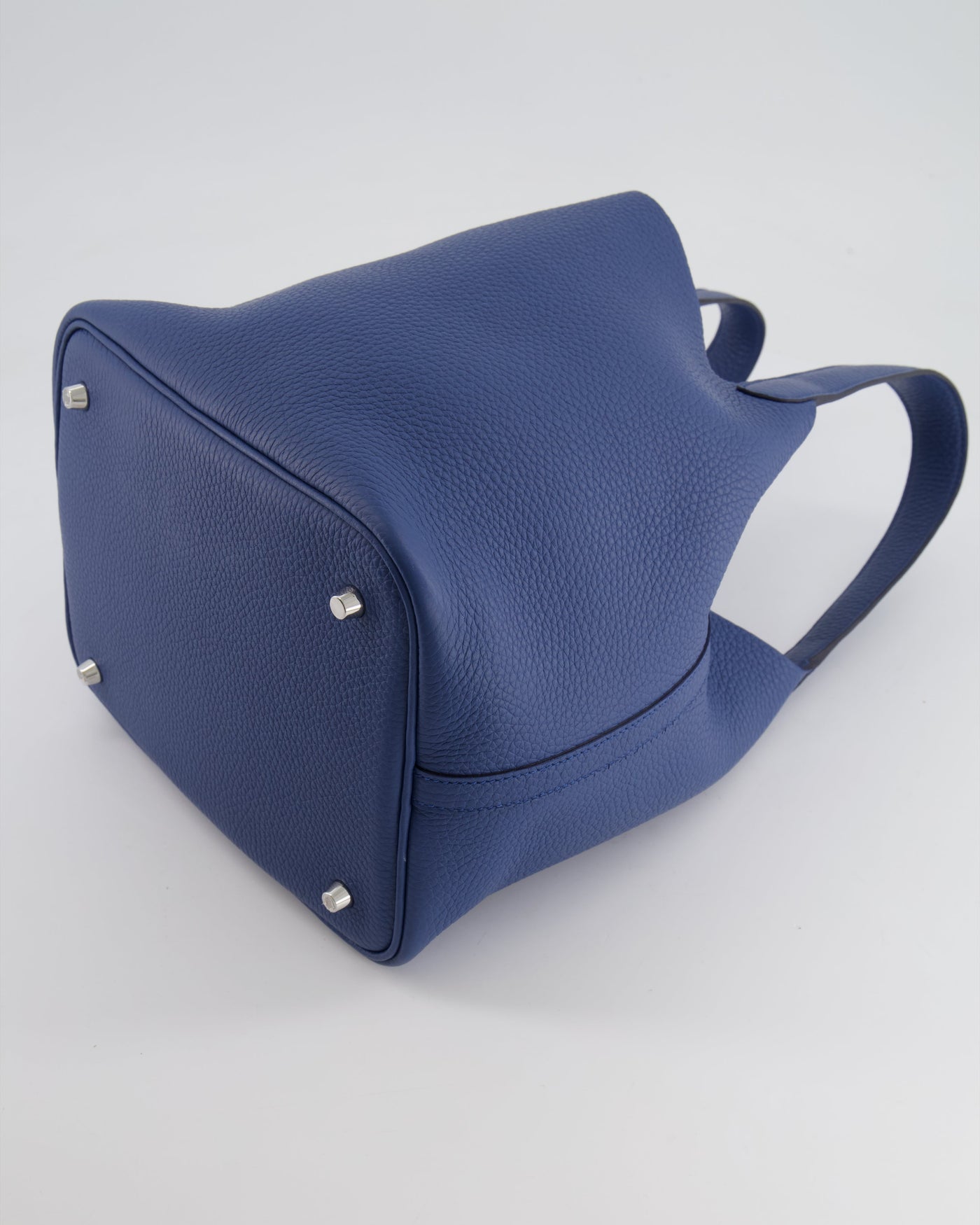 Hermes Picotin Lock Bag 22 in Blue Tie Clemence Leather with Palladium Hardware - Product Image 14