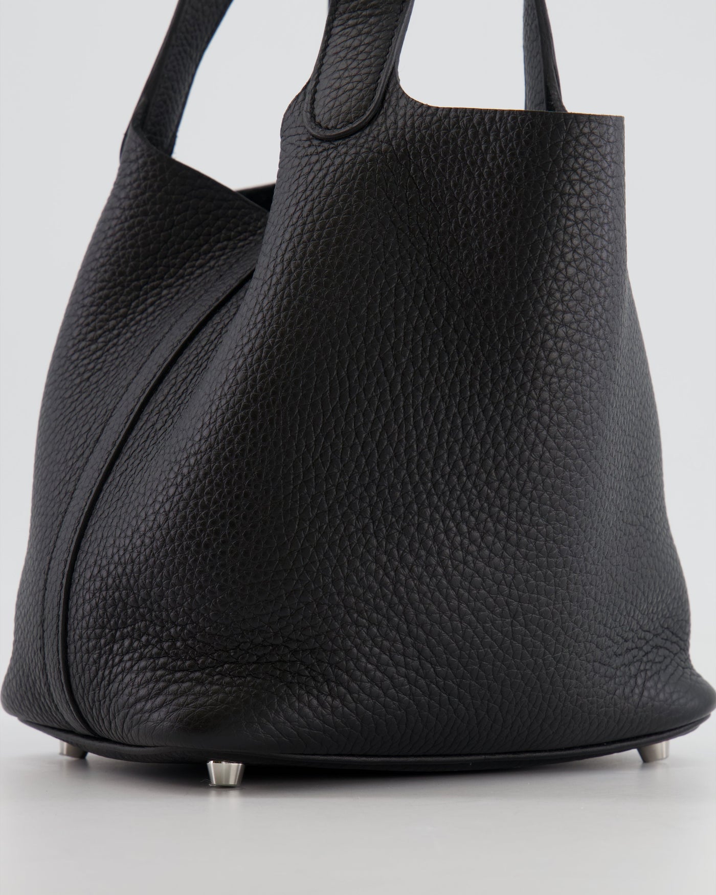 Hermes Picotin 18cm Lock Bag in Noir Clemence Leather with Palladium Hardware - Product Image 14