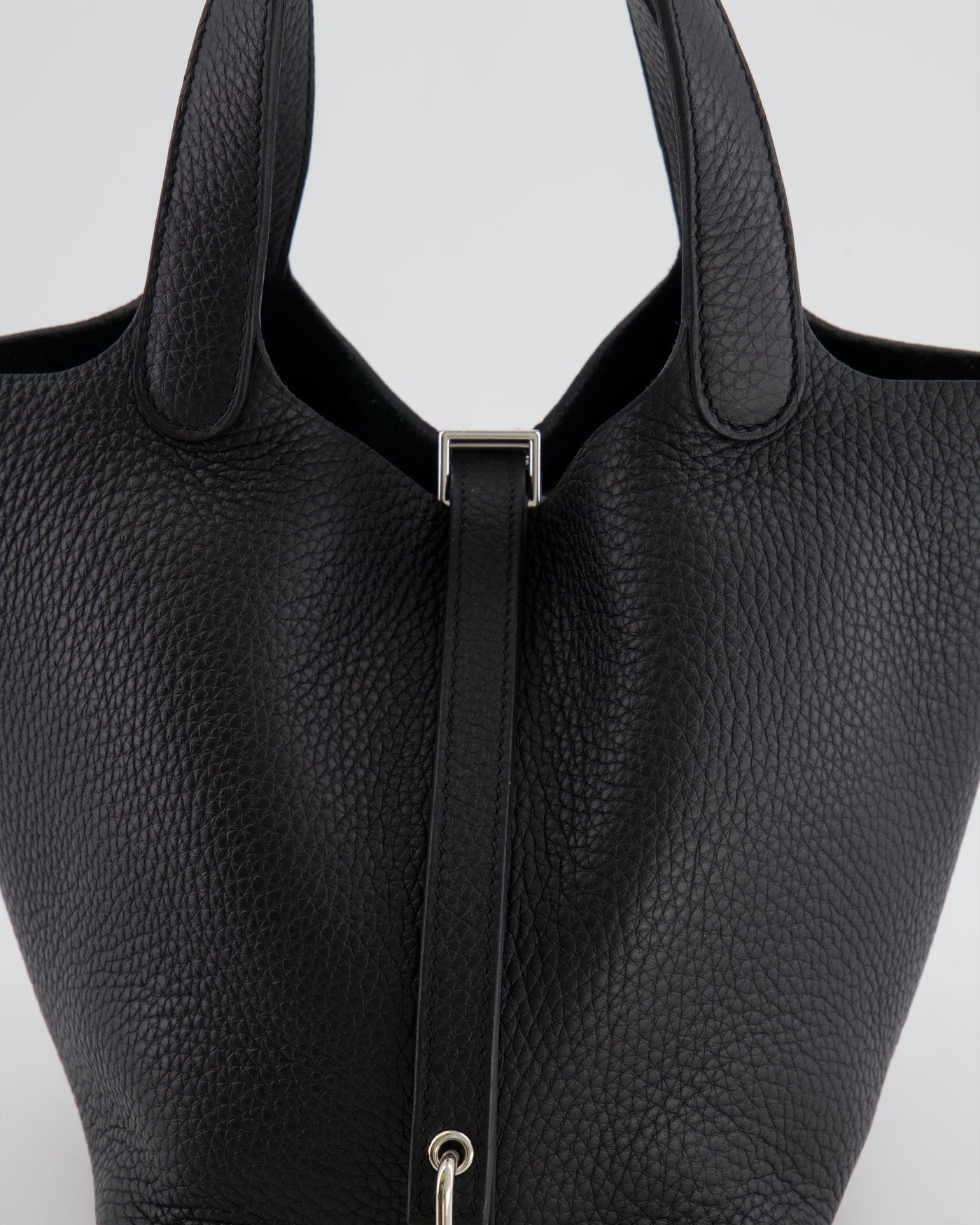 Hermes Picotin 18cm Lock Bag in Noir Clemence Leather with Palladium Hardware - Product Image 3