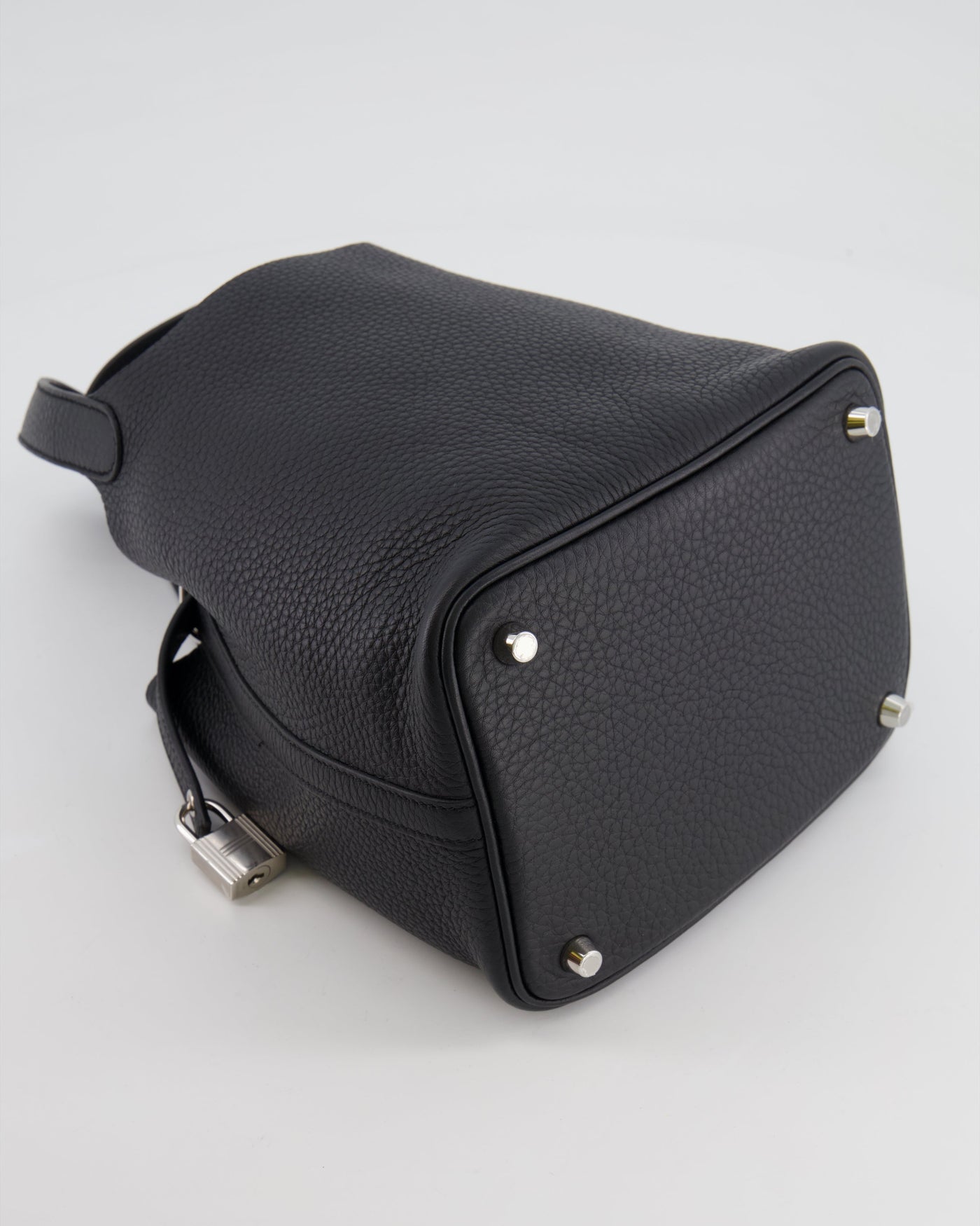 Hermes Picotin 18cm Lock Bag in Noir Clemence Leather with Palladium Hardware - Product Image 16