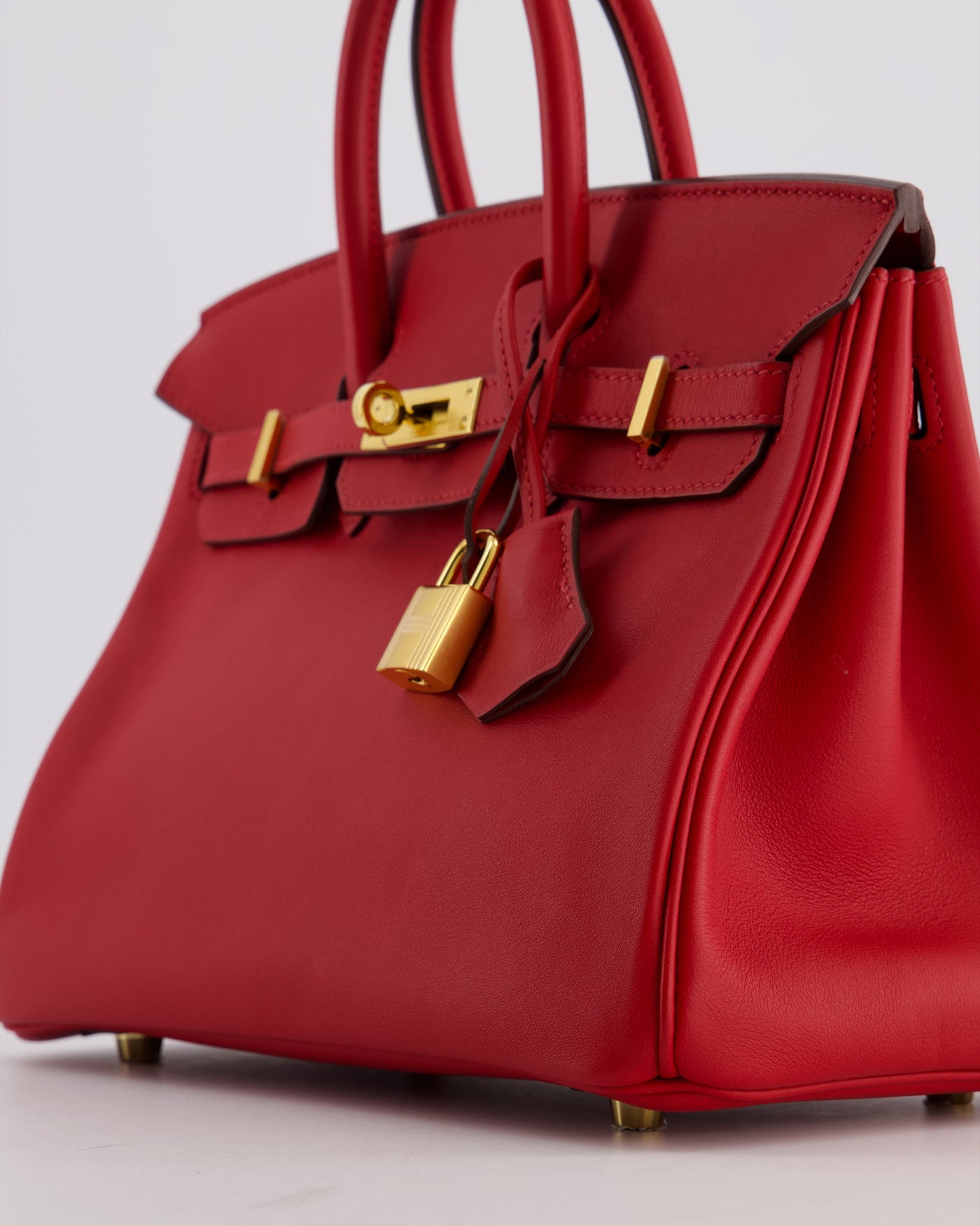 Hermes Birkin 25 Retourne Bag in Rouge Grenat Swift Leather with Gold Hardware - Product Image 11