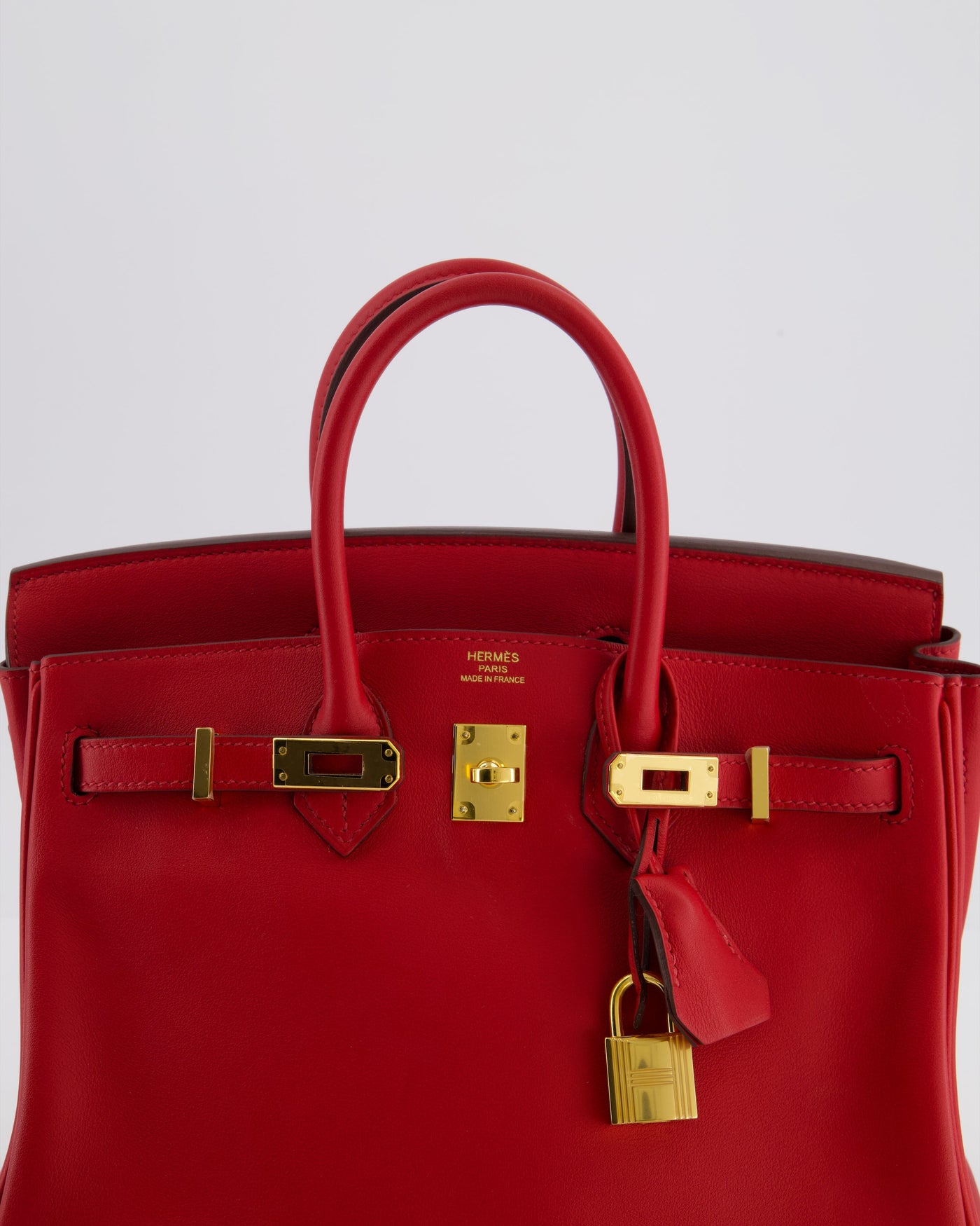 Hermes Birkin 25 Retourne Bag in Rouge Grenat Swift Leather with Gold Hardware - Product Image 14