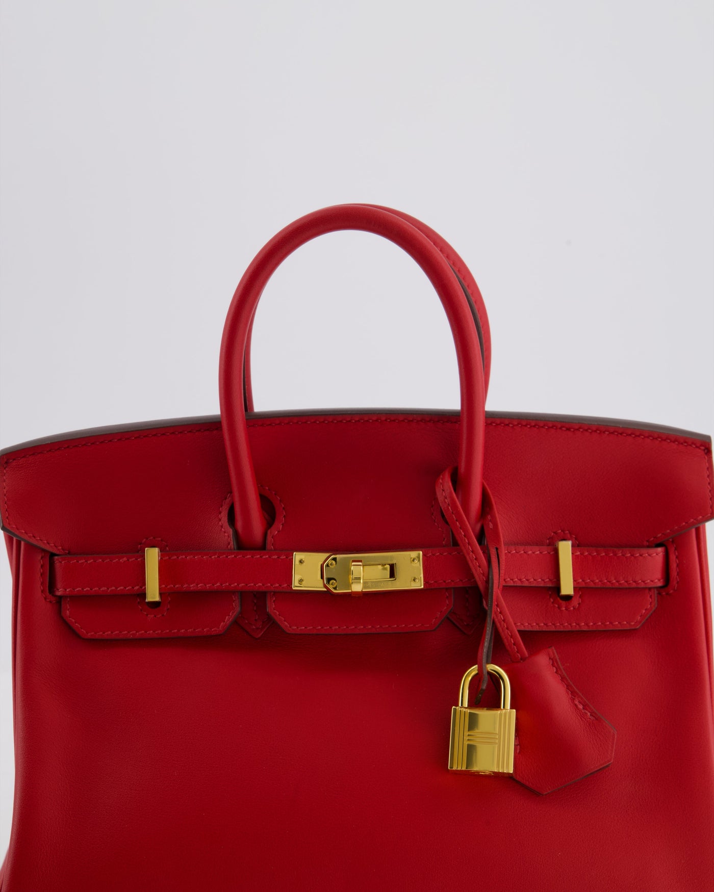 Hermes Birkin 25 Retourne Bag in Rouge Grenat Swift Leather with Gold Hardware - Product Image 15