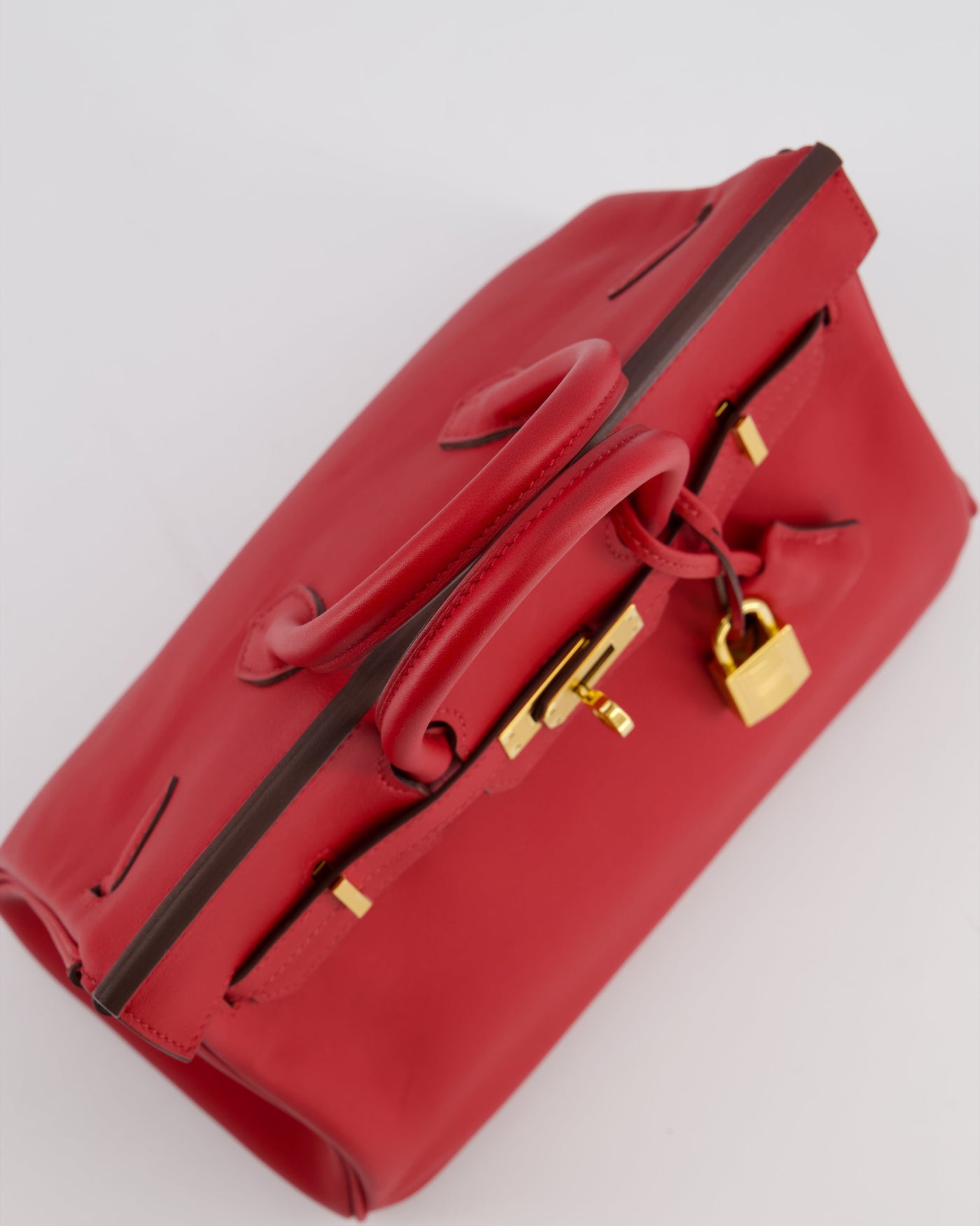 Hermes Birkin 25 Retourne Bag in Rouge Grenat Swift Leather with Gold Hardware - Product Image 16