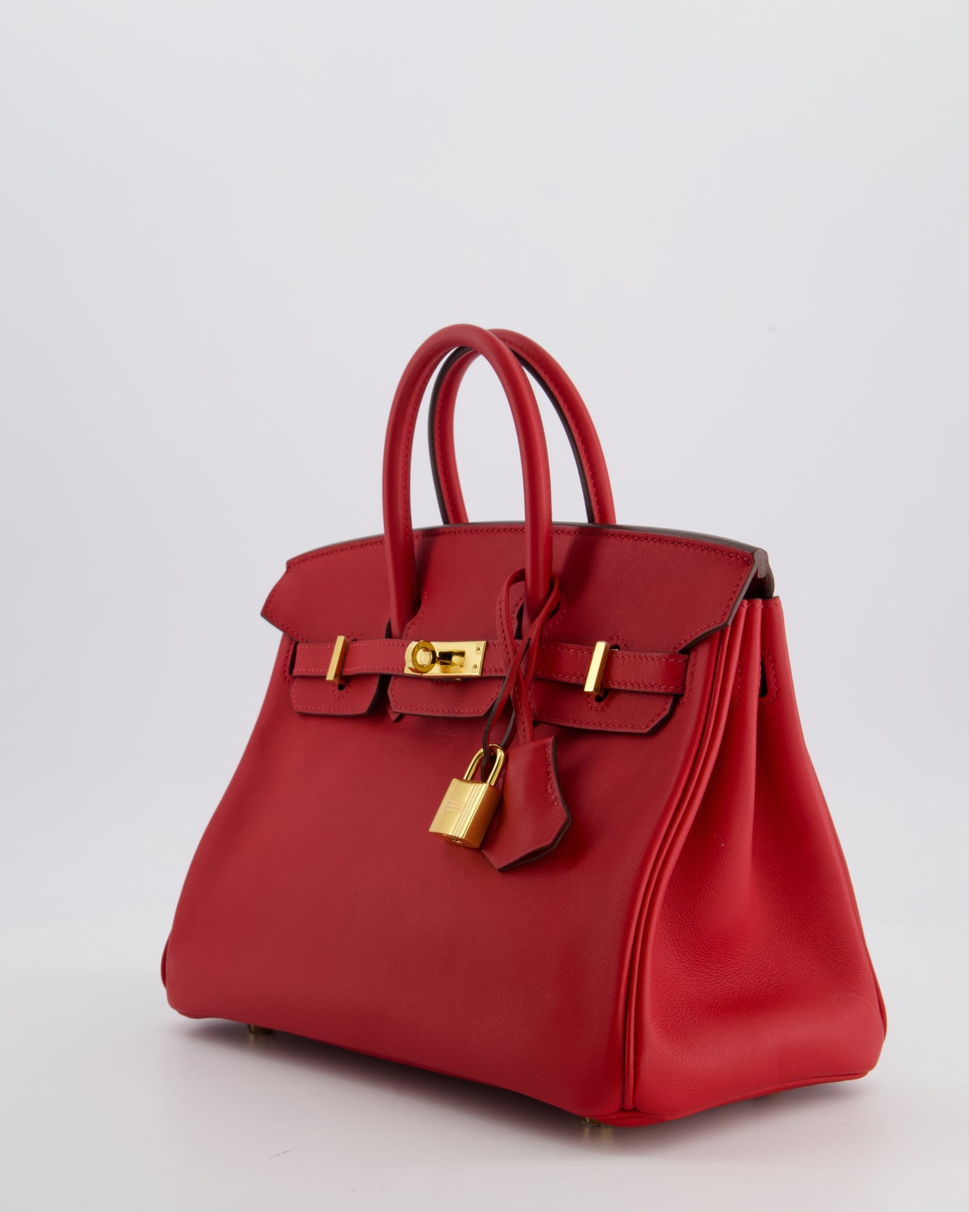 Hermes Birkin 25 Retourne Bag in Rouge Grenat Swift Leather with Gold Hardware - Product Image 9