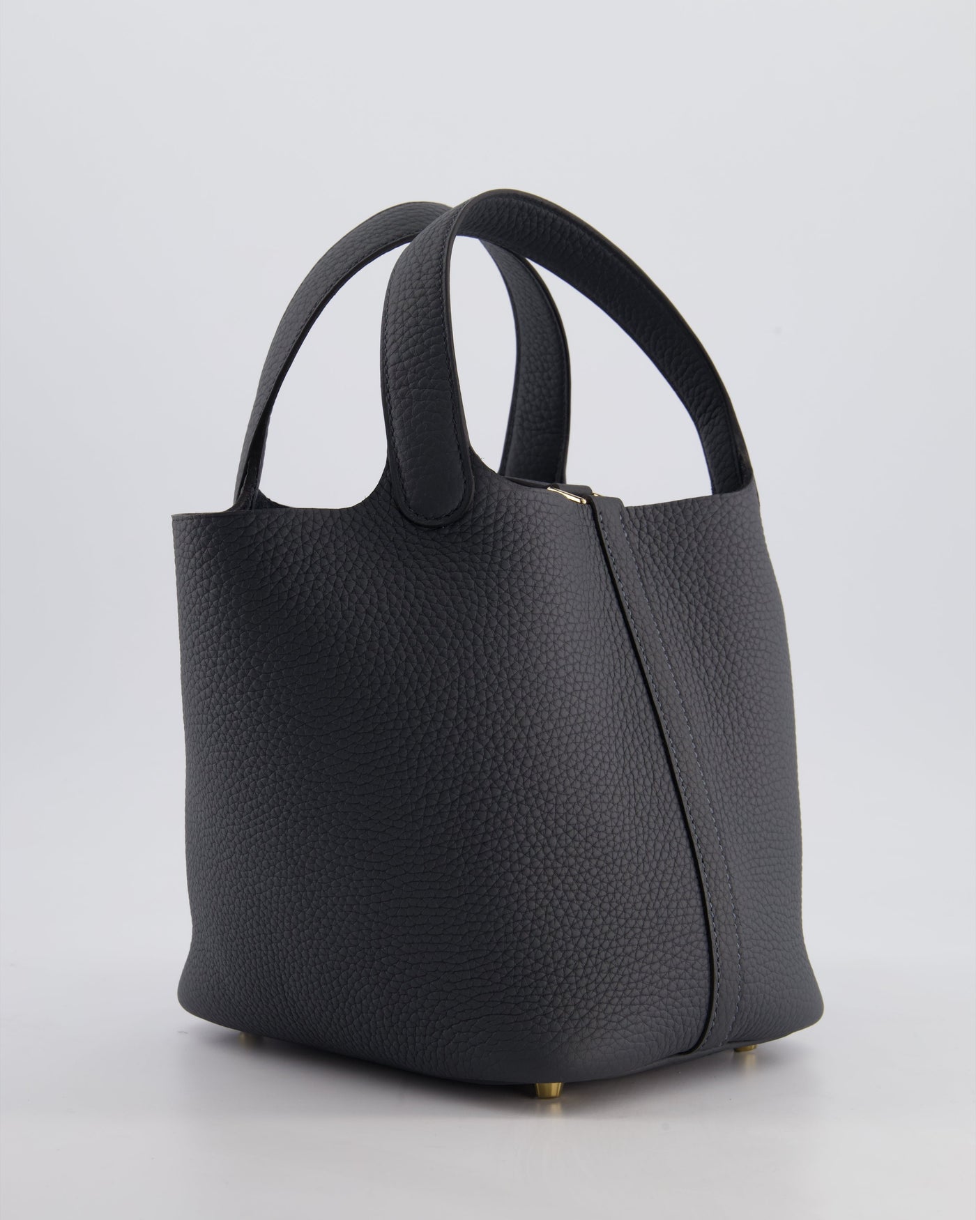 *HOT* Hermes Picotin Lock 18 Bag in Gris Misty Clemence Leather with Permabrass Hardware - Product Image 6