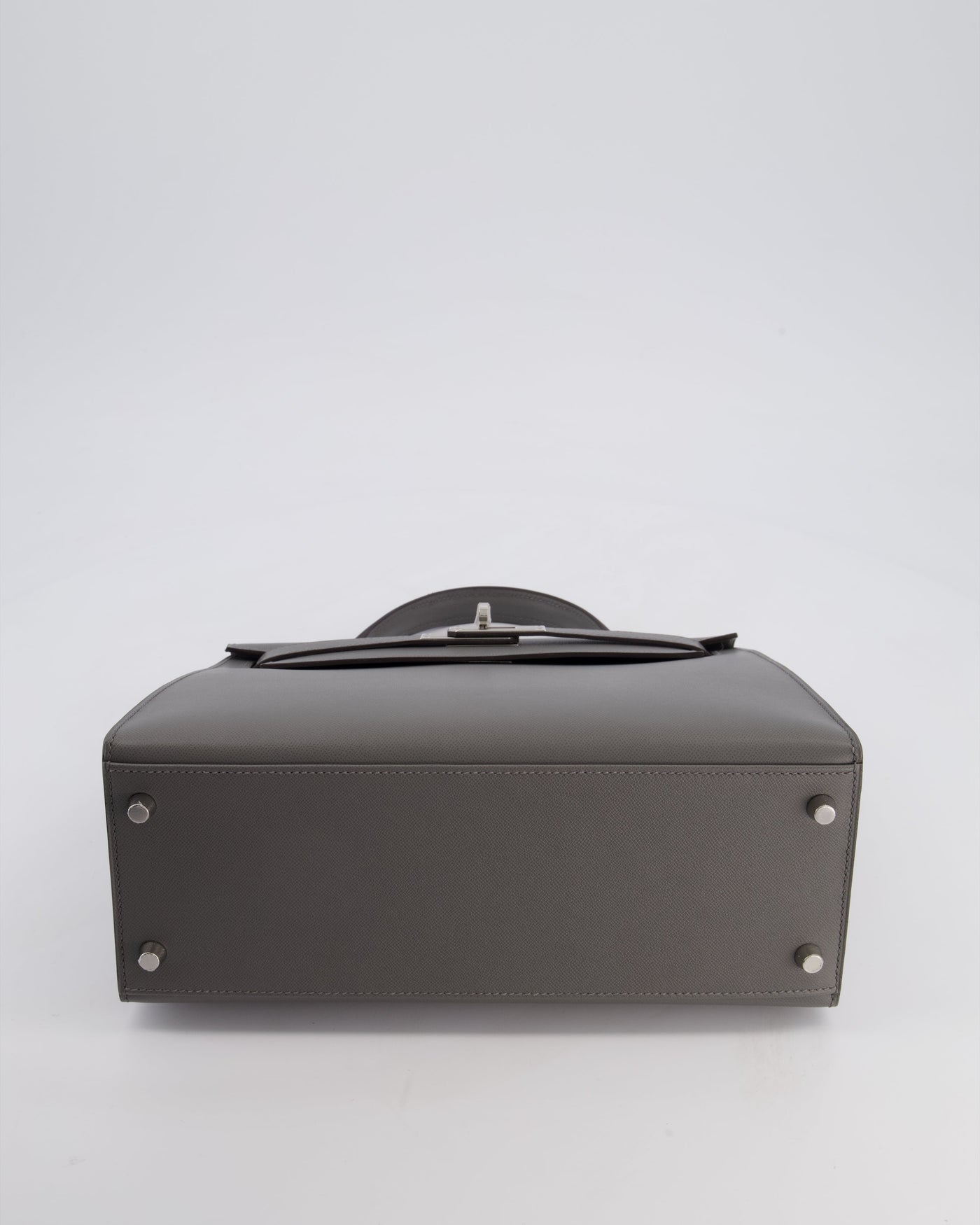 *RARE* Hermes Kelly 28 Sellier Bag in Gris Meyer Madame Leather with Palladium Hardware - Product Image 20