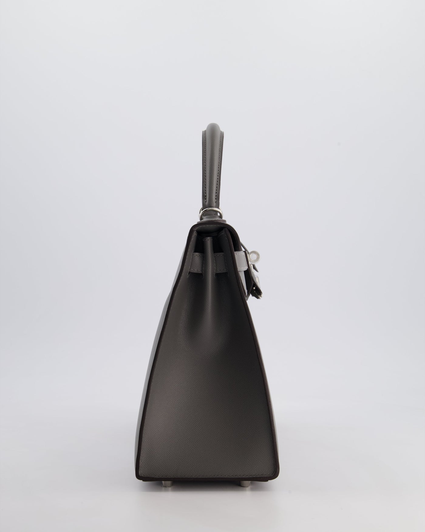 *RARE* Hermes Kelly 28 Sellier Bag in Gris Meyer Madame Leather with Palladium Hardware - Product Image 5