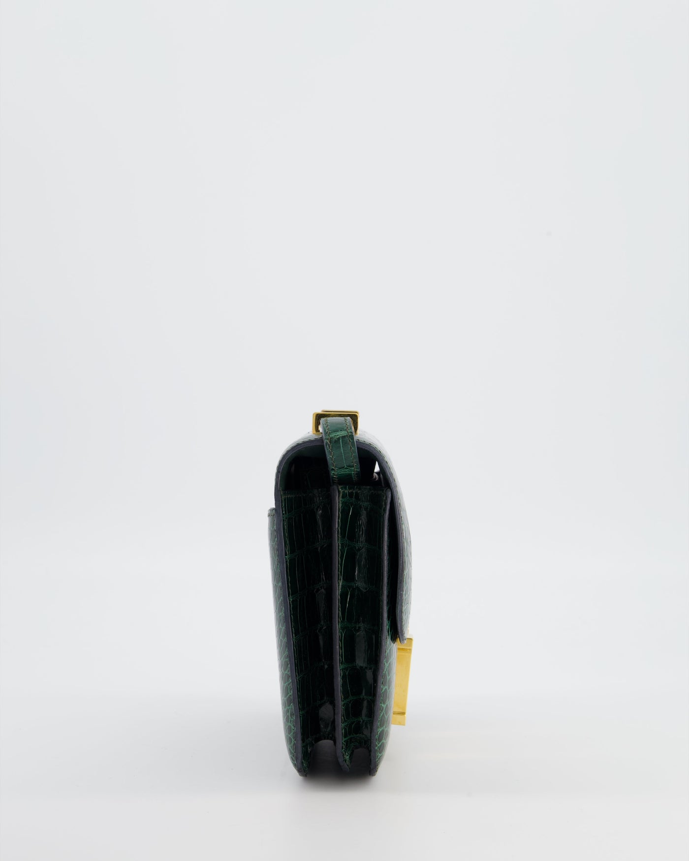 Hermes Constance III 18 Bag in Shiny Alligator Vert Fonce with Gold Hardware - Product Image 5