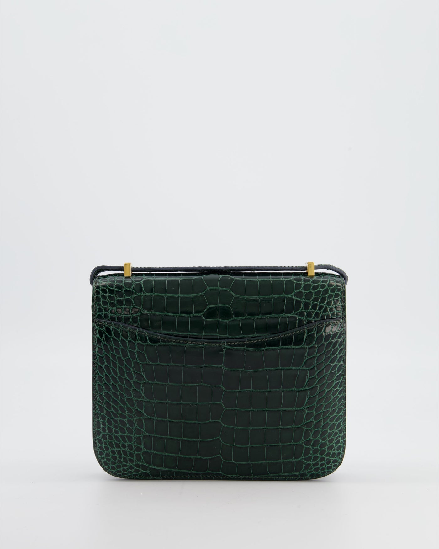 Hermes Constance III 18 Bag in Shiny Alligator Vert Fonce with Gold Hardware - Product Image 7
