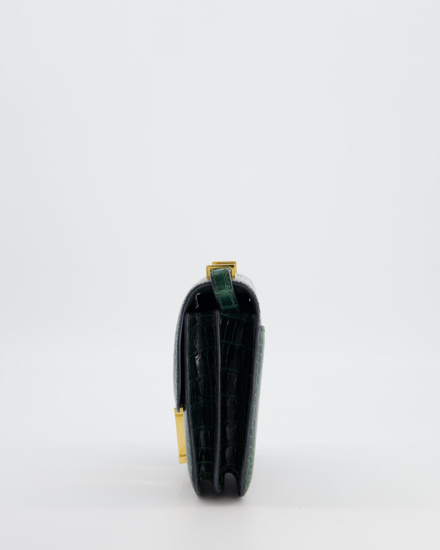 Hermes Constance III 18 Bag in Shiny Alligator Vert Fonce with Gold Hardware - Product Image 9