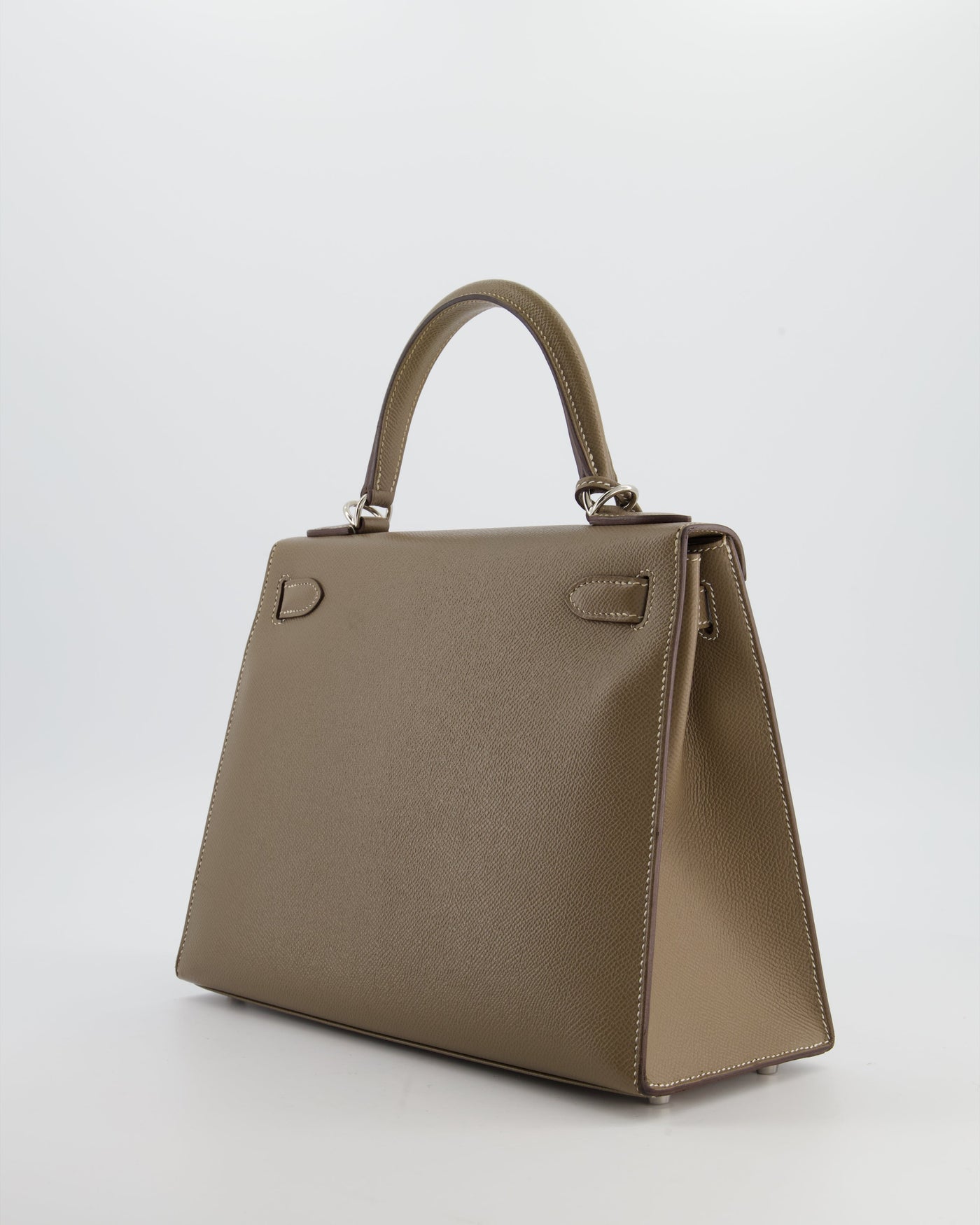 Hermes Kelly 28 Sellier Bag in Etoupe Epsom Leather with Palladium Hardware - Product Image 4