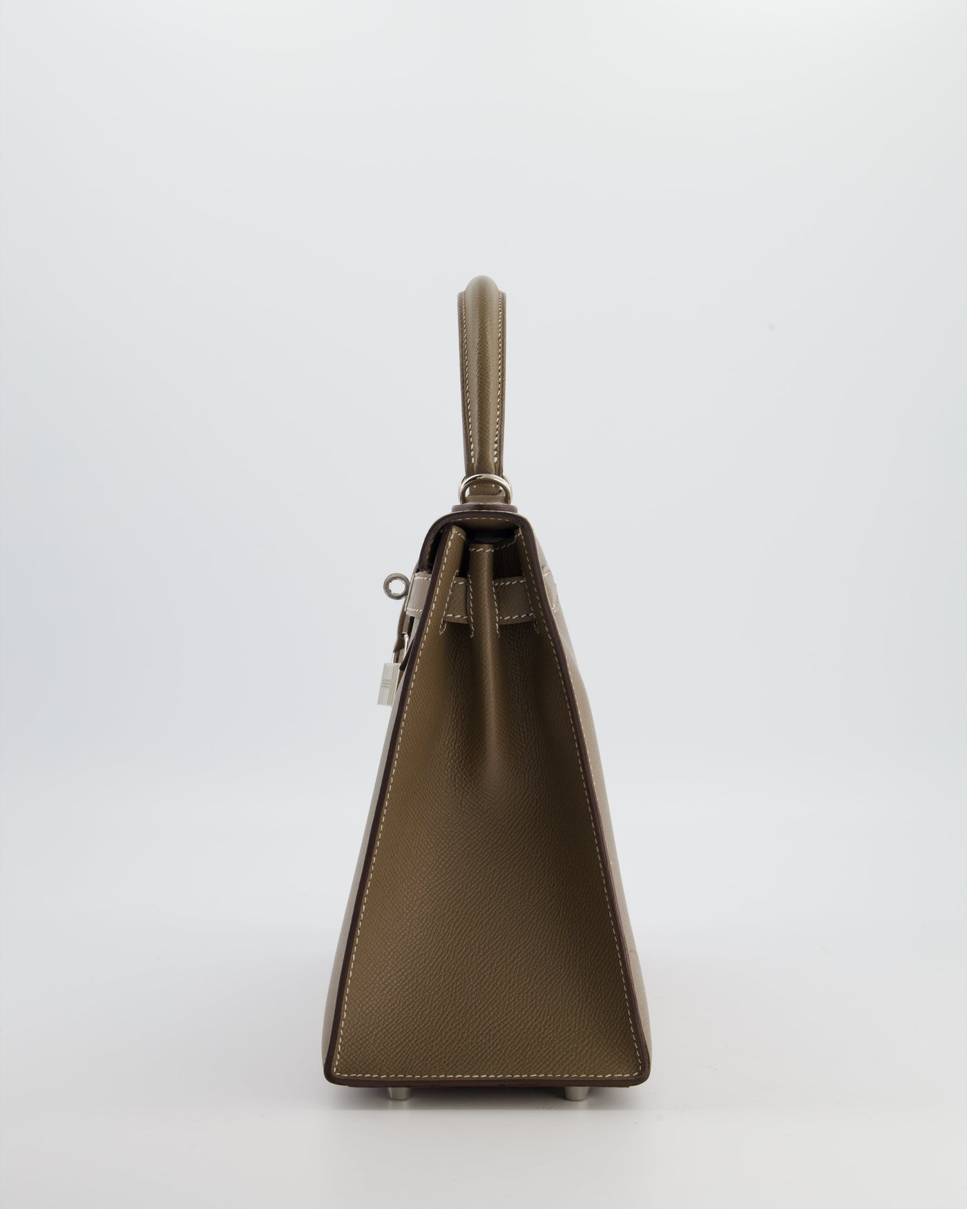 Hermes Kelly 28 Sellier Bag in Etoupe Epsom Leather with Palladium Hardware - Product Image 7