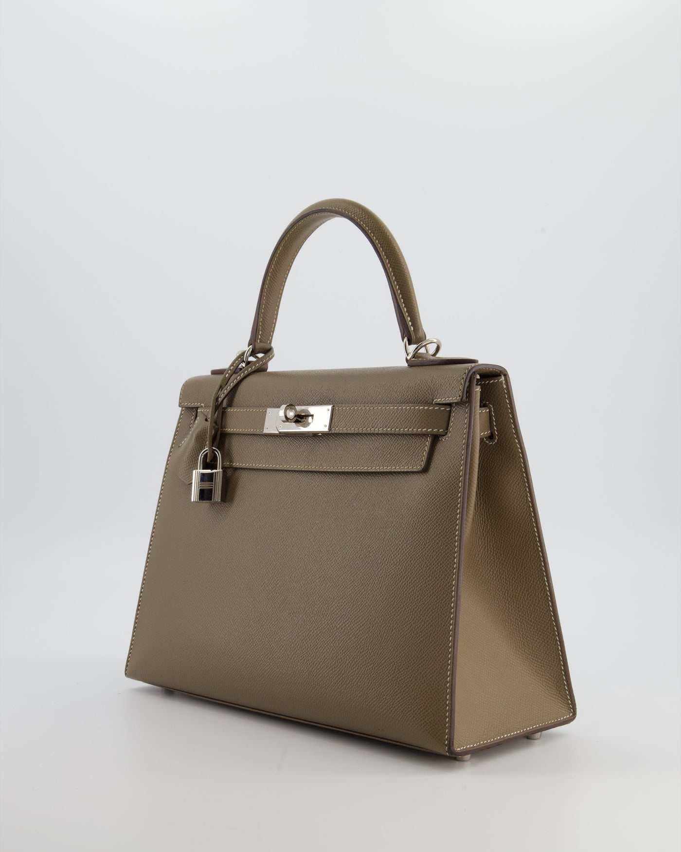 Hermes Kelly 28 Sellier Bag in Etoupe Epsom Leather with Palladium Hardware - Product Image 8