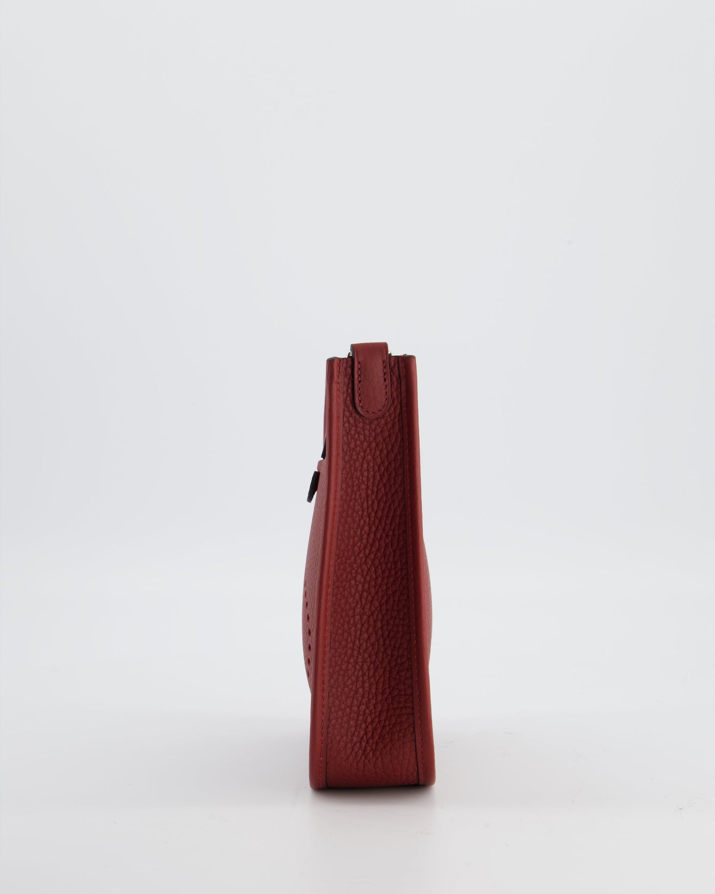 Hermes Mini Evelyne Bag in Rouge H in Clemence Leather with Palladium Hardware - Product Image 8