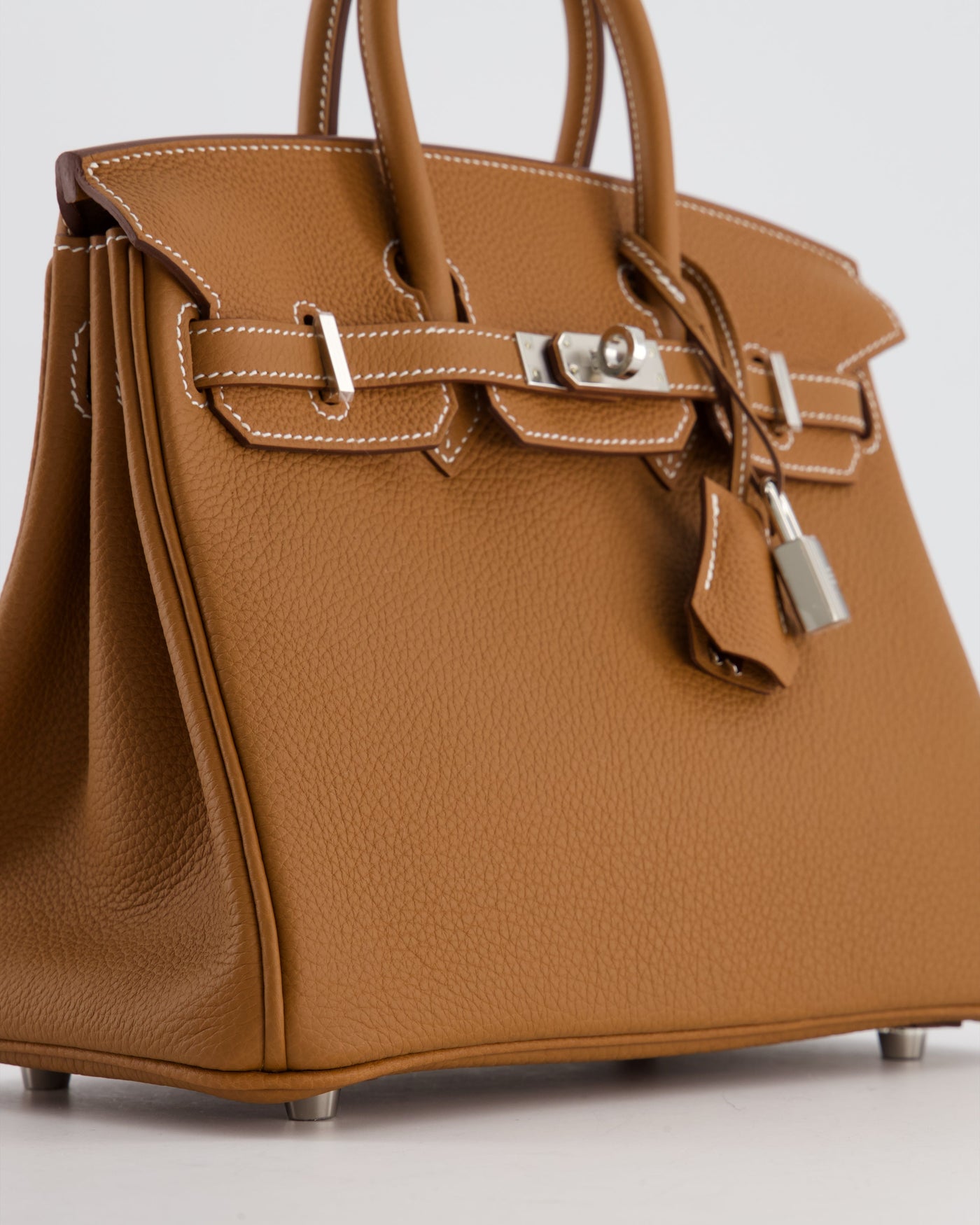 *HOT* Hermes Birkin 25 Retourne Bag in Gold Togo Leather with Palladium Hardware - Product Image 10