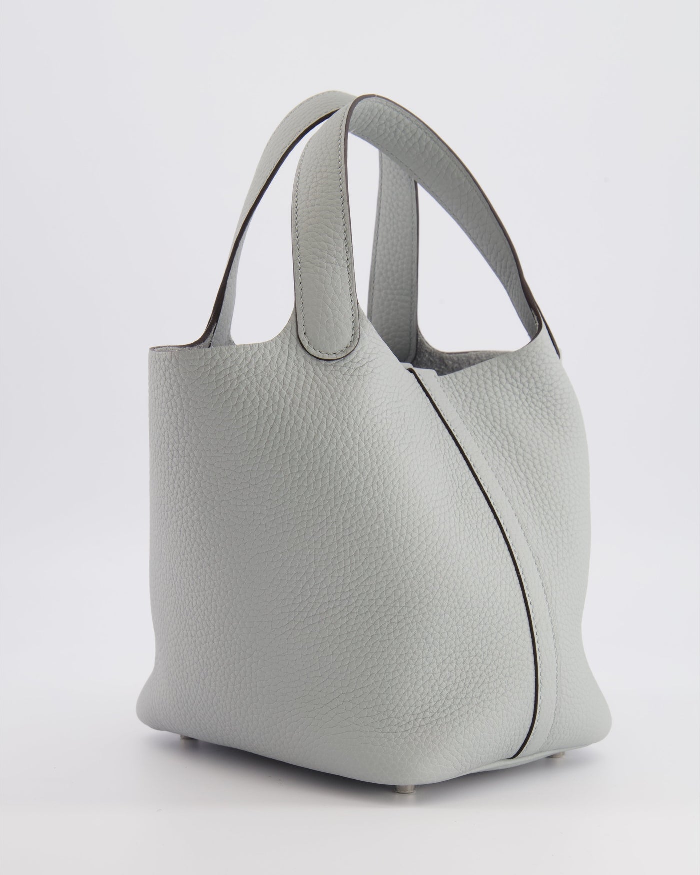 *HOT* Hermes Picotin Lock Bag 18cm in Bleu Glacier Clemence Leather with Palladium Hardware - Product Image 7