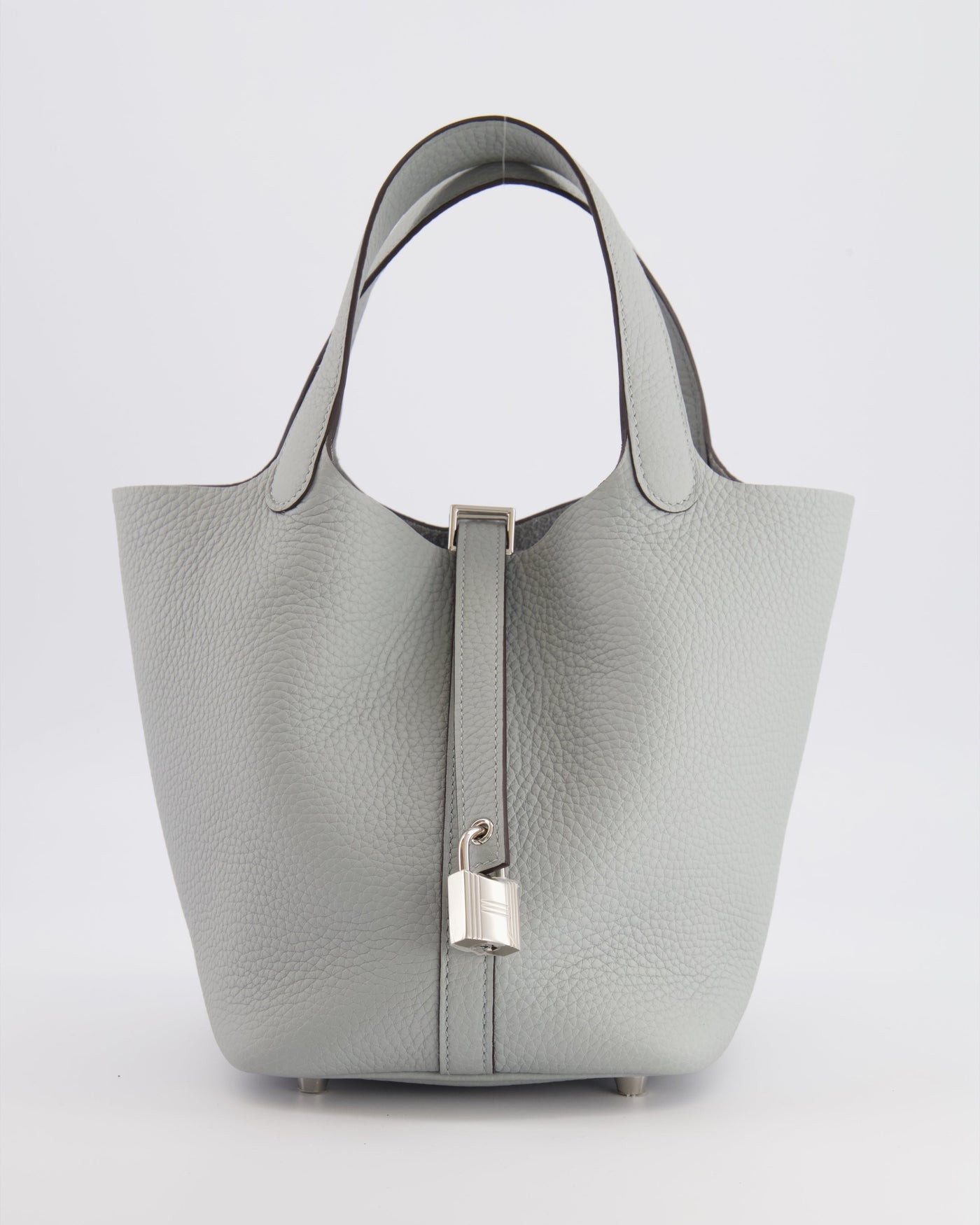 *HOT* Hermes Picotin Lock Bag 18cm in Bleu Glacier Clemence Leather with Palladium Hardware | Studio Nafay