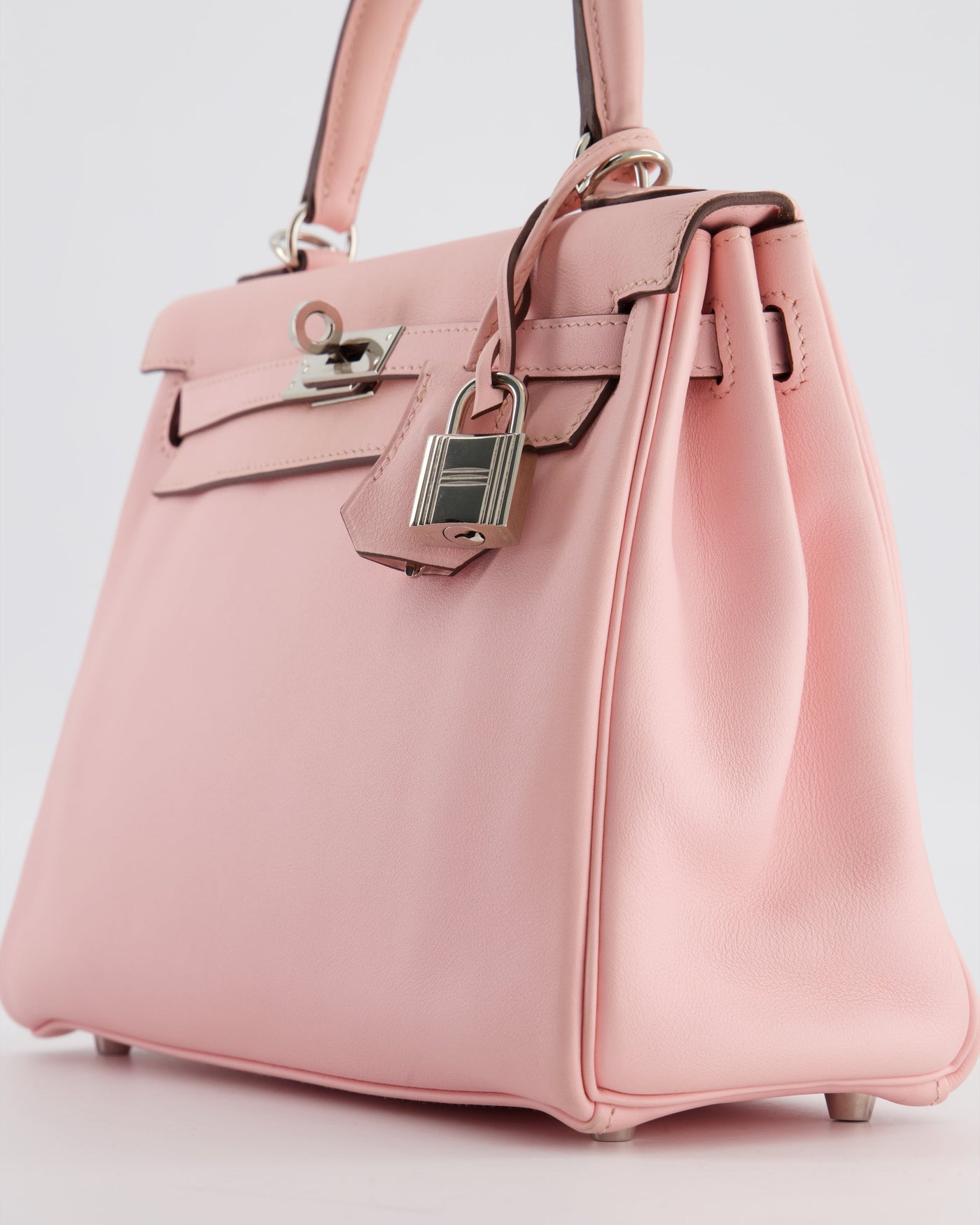 Hermes Kelly 25 Retourne Bag in Rose Sakura Swift Leather with Palladium Hardware - Product Image 14