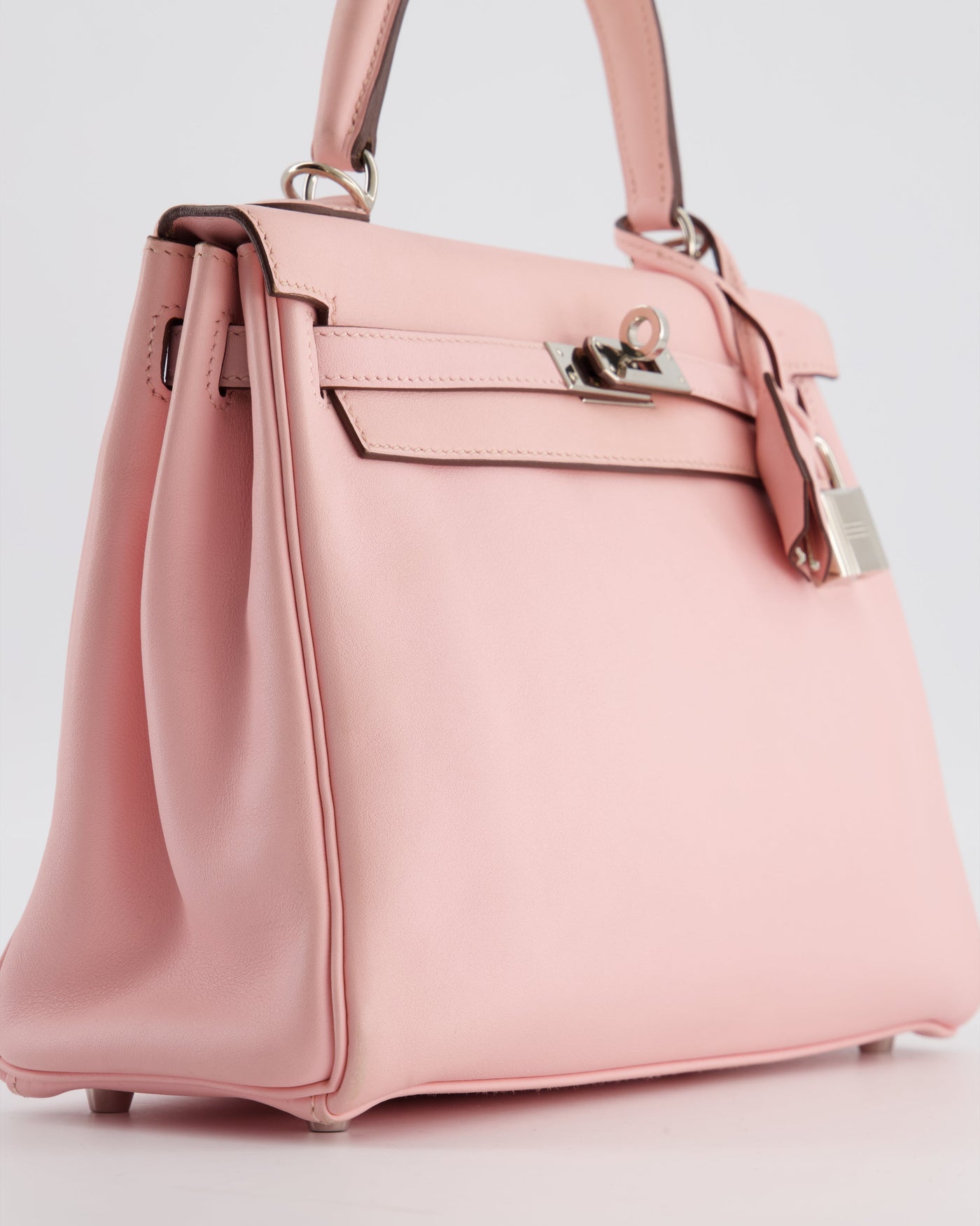 Hermes Kelly 25 Retourne Bag in Rose Sakura Swift Leather with Palladium Hardware - Product Image 15