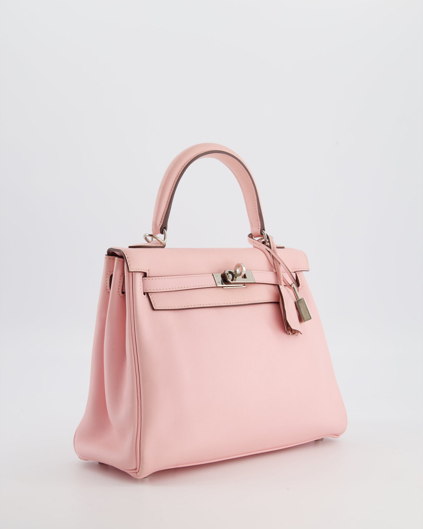 Hermes Kelly 25 Retourne Bag in Rose Sakura Swift Leather with Palladium Hardware - Product Image 3