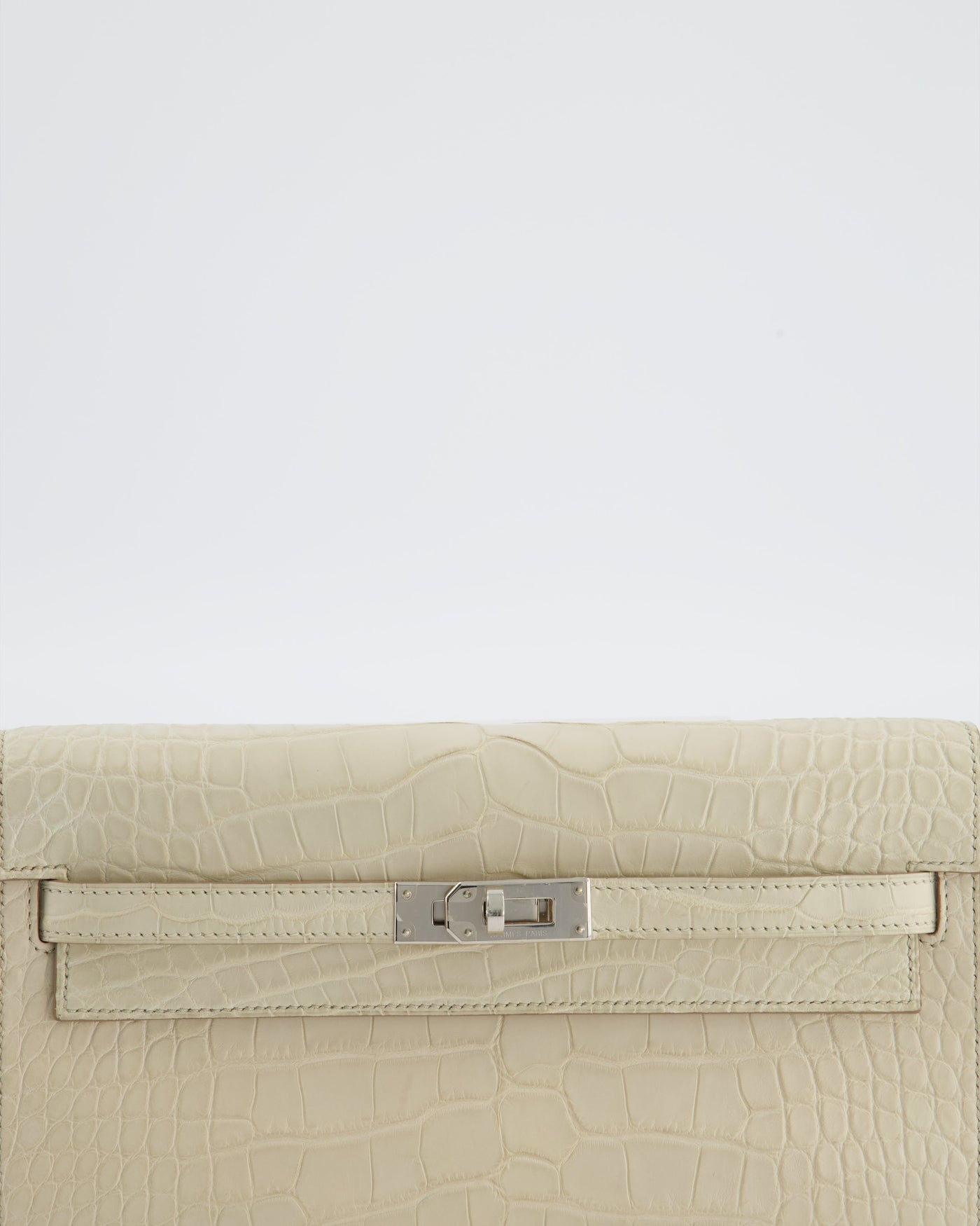 Hermes Kelly To Go Bag in Beton Alligator Mississippiensis Leather with Palladium Hardware - Product Image 9