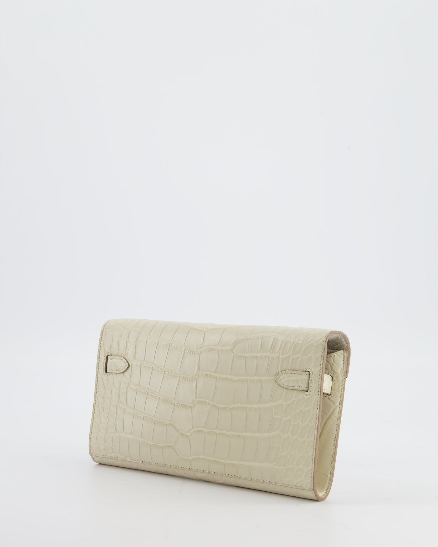 Hermes Kelly To Go Bag in Beton Alligator Mississippiensis Leather with Palladium Hardware - Product Image 15
