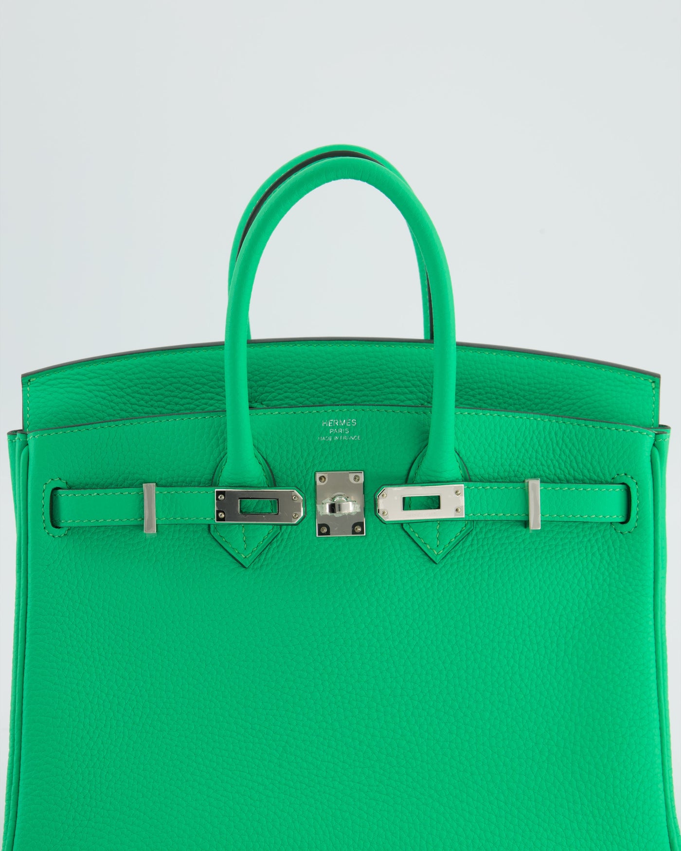 Hermes Birkin 25 Retourne Bag in Vert Comics Togo Leather with Palladium Hardware - Product Image 14