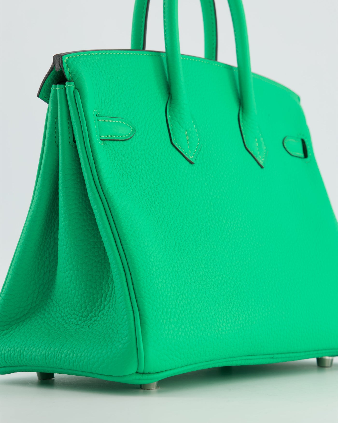 Hermes Birkin 25 Retourne Bag in Vert Comics Togo Leather with Palladium Hardware - Product Image 12