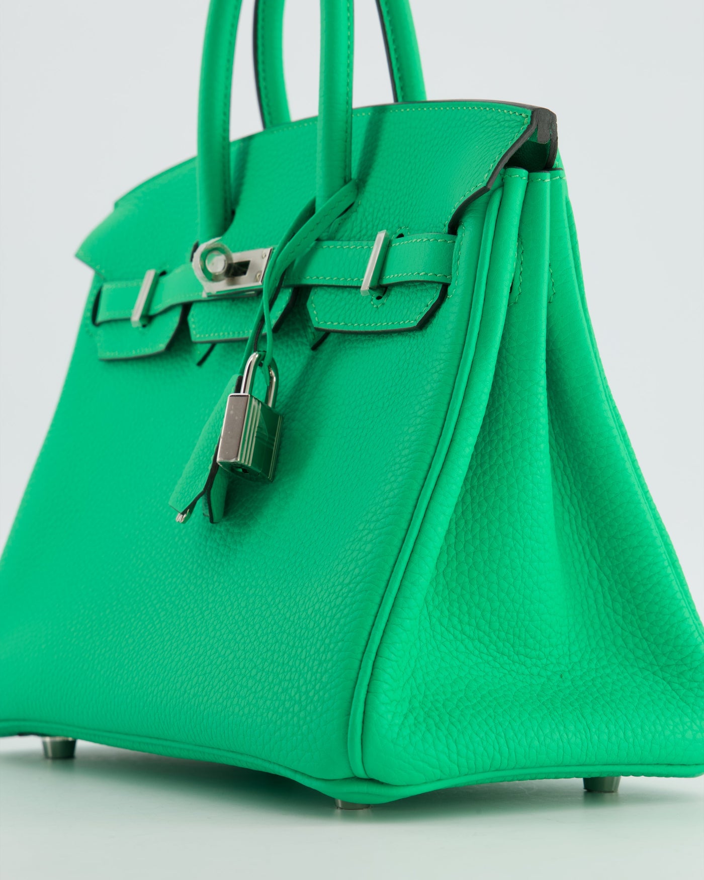Hermes Birkin 25 Retourne Bag in Vert Comics Togo Leather with Palladium Hardware - Product Image 13