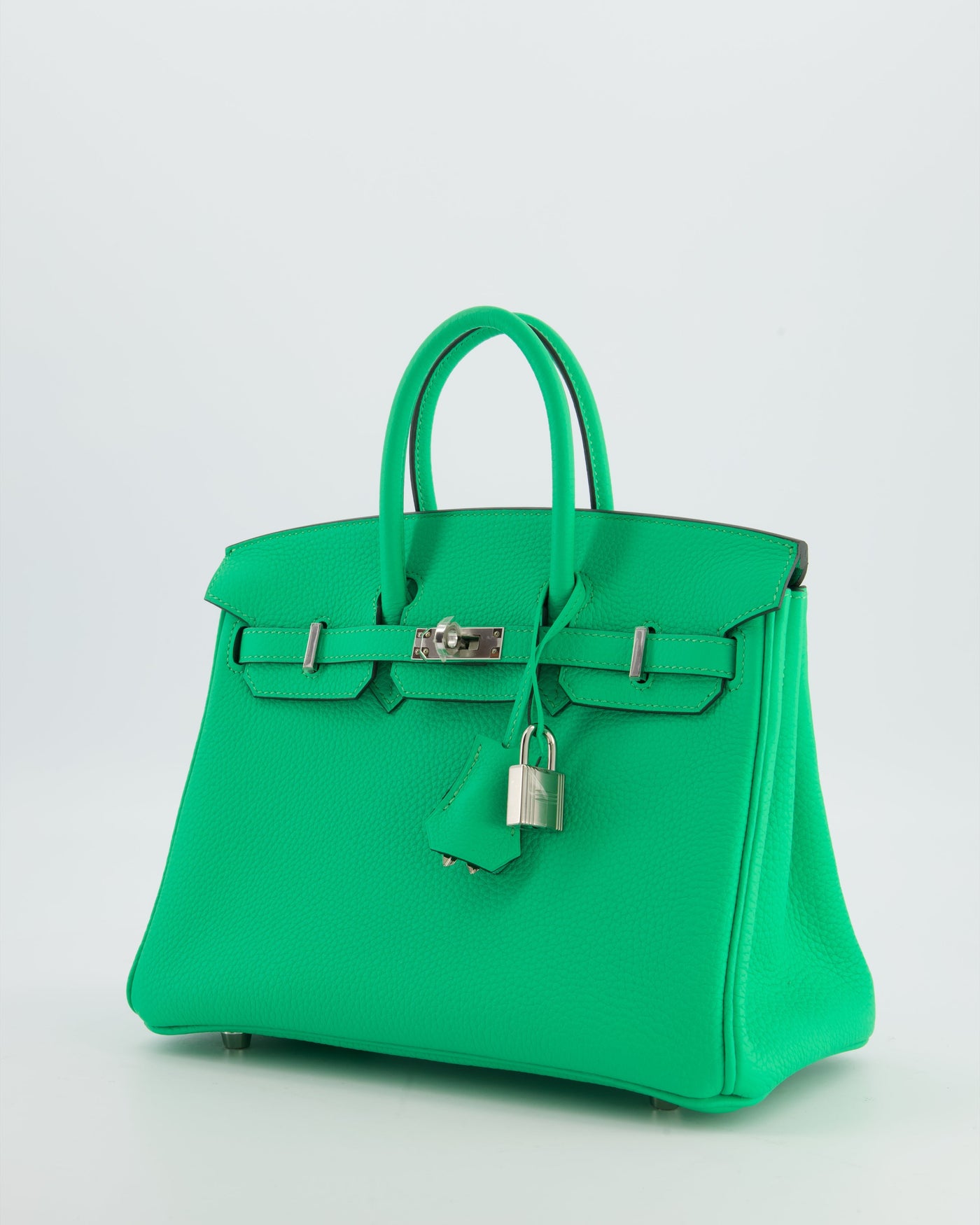 Hermes Birkin 25 Retourne Bag in Vert Comics Togo Leather with Palladium Hardware - Product Image 9