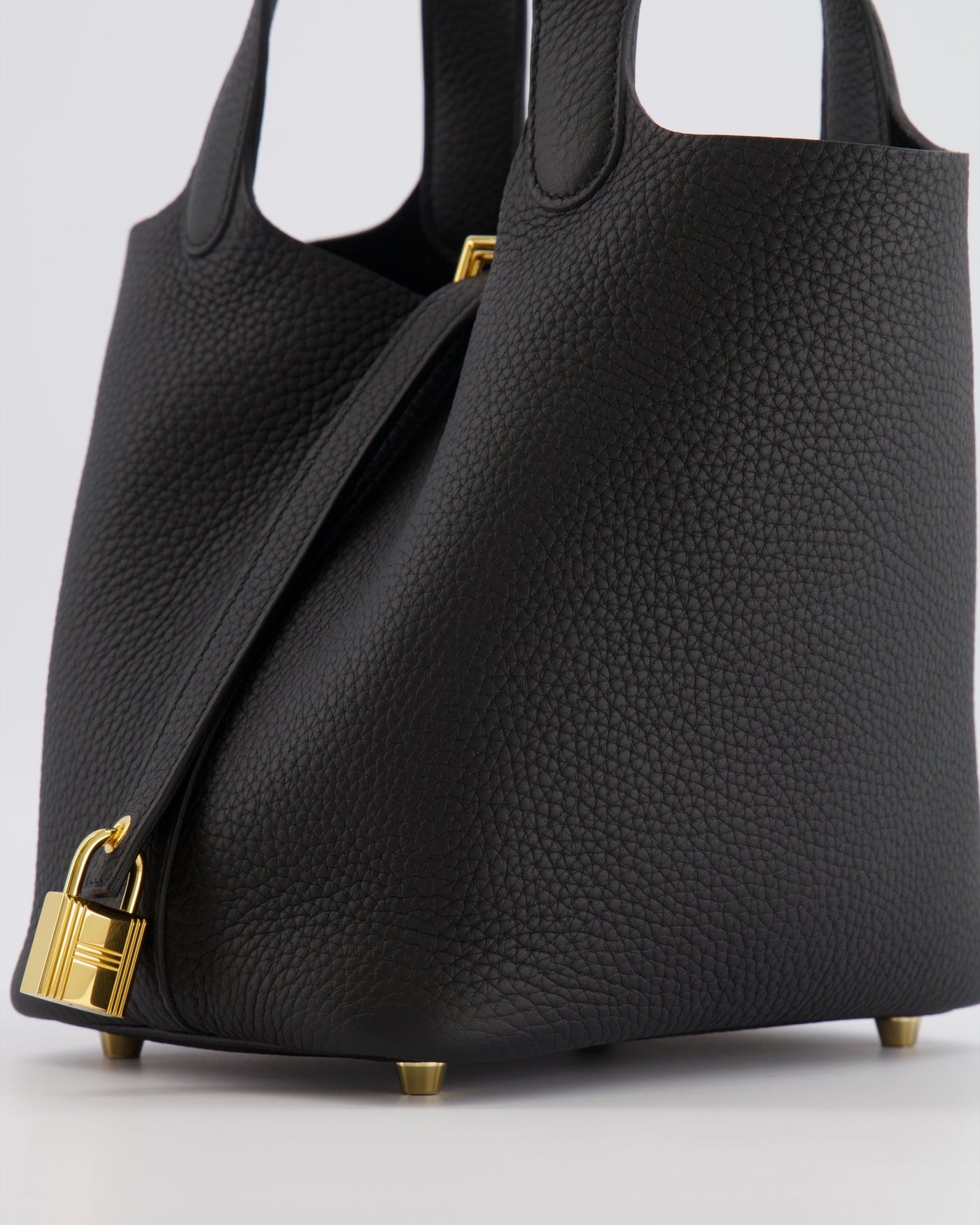 Hermes Picotin Lock Bag 18cm in Noir Clemence Leather with Gold Hardware - Product Image 11