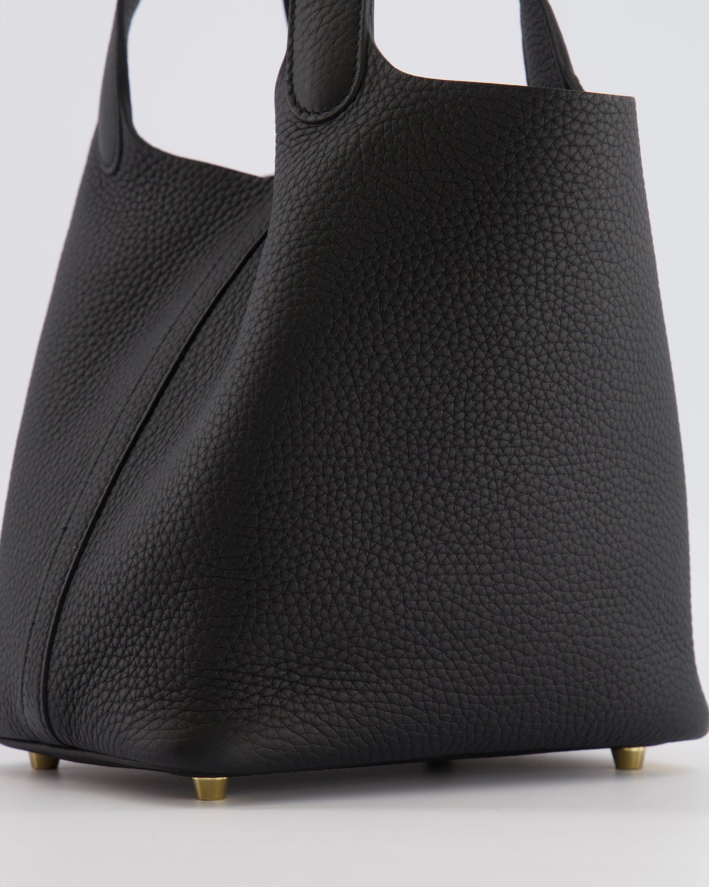 Hermes Picotin Lock Bag 18cm in Noir Clemence Leather with Gold Hardware - Product Image 12