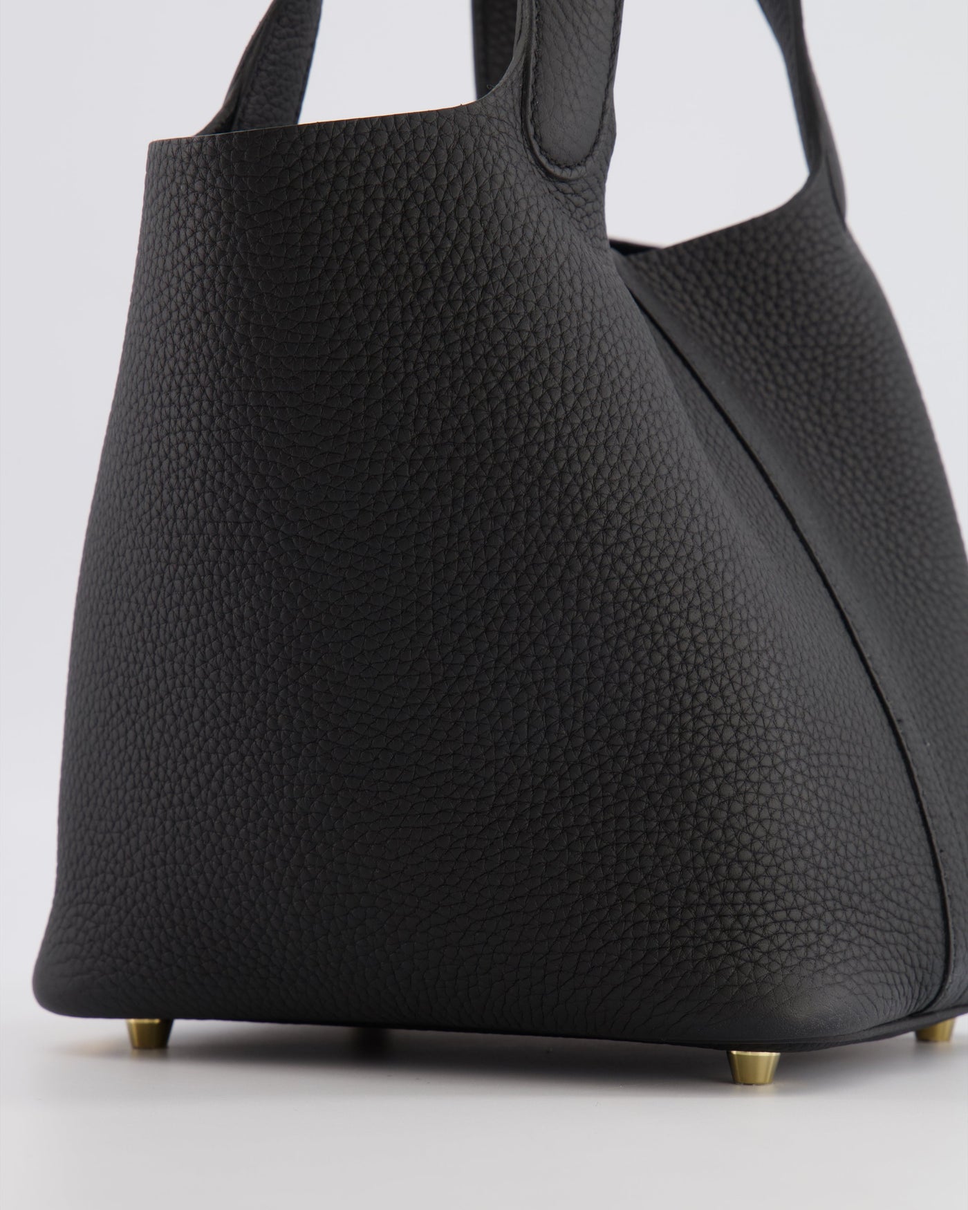 Hermes Picotin Lock Bag 18cm in Noir Clemence Leather with Gold Hardware - Product Image 13