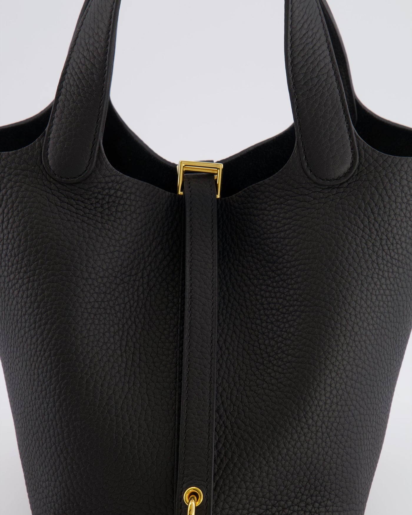 Hermes Picotin Lock Bag 18cm in Noir Clemence Leather with Gold Hardware - Product Image 9